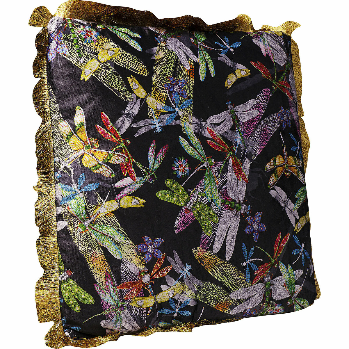 Coussin Tropical Garden Fringe 45x45cm, KARE DESIGN