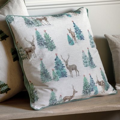 Stag and Deer Christmas Cushion Cover SO'HOME