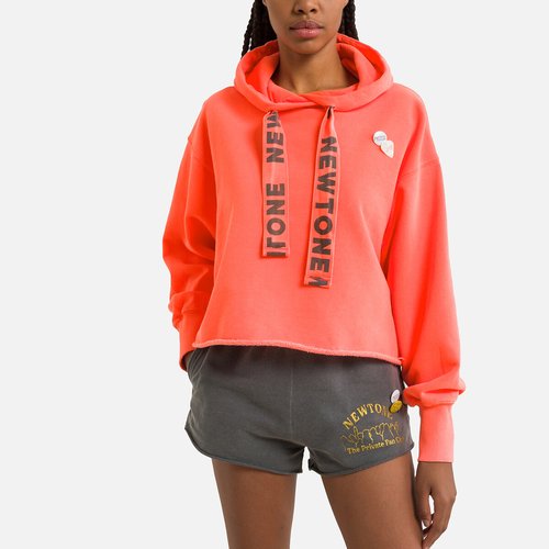 Bloomer cotton hoodie, fluorescent orange, Newtone | La Redoute