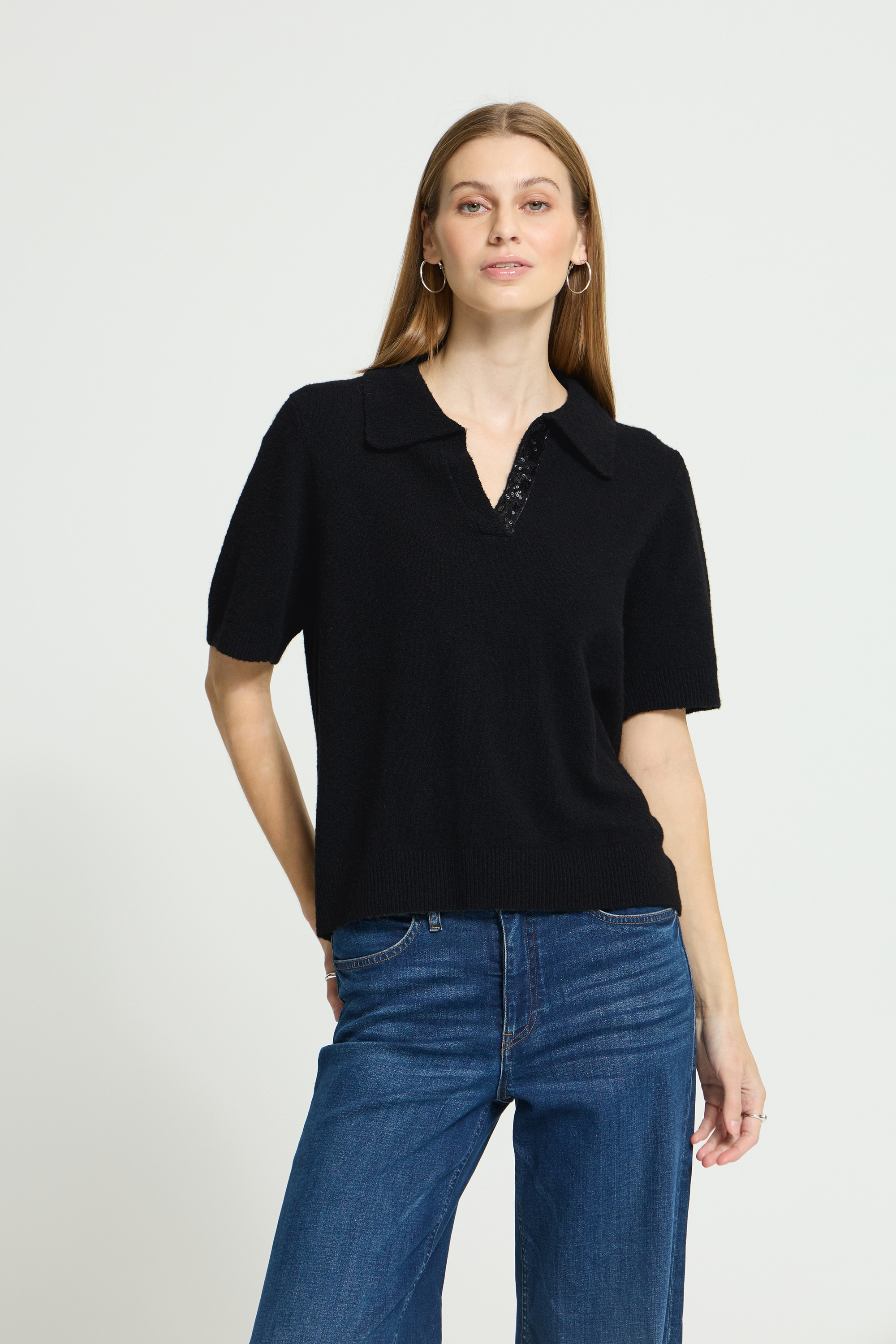 Pull en maille manches longues, ICHI
