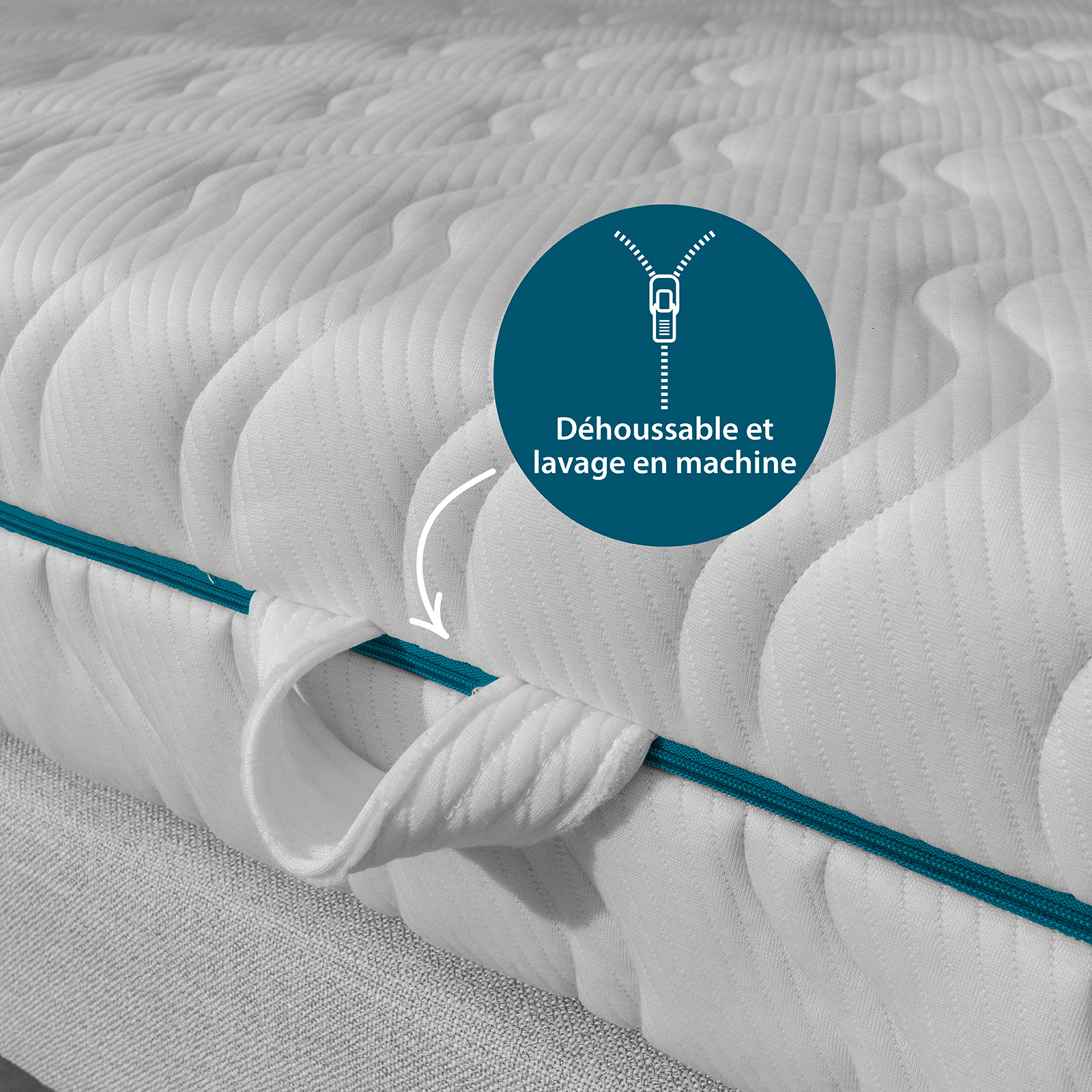 Matelas Enfant COCOLEGEND Kadolis - 90x200x17 Cm - Cœur 100% Naturel - 2 Faces - Housse Lavable - OEKO-TEX