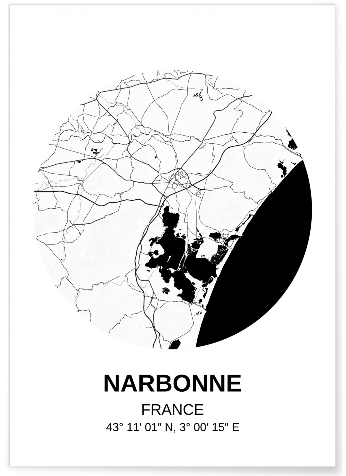 Affiche Carte Narbonne, L'AFFICHERIE