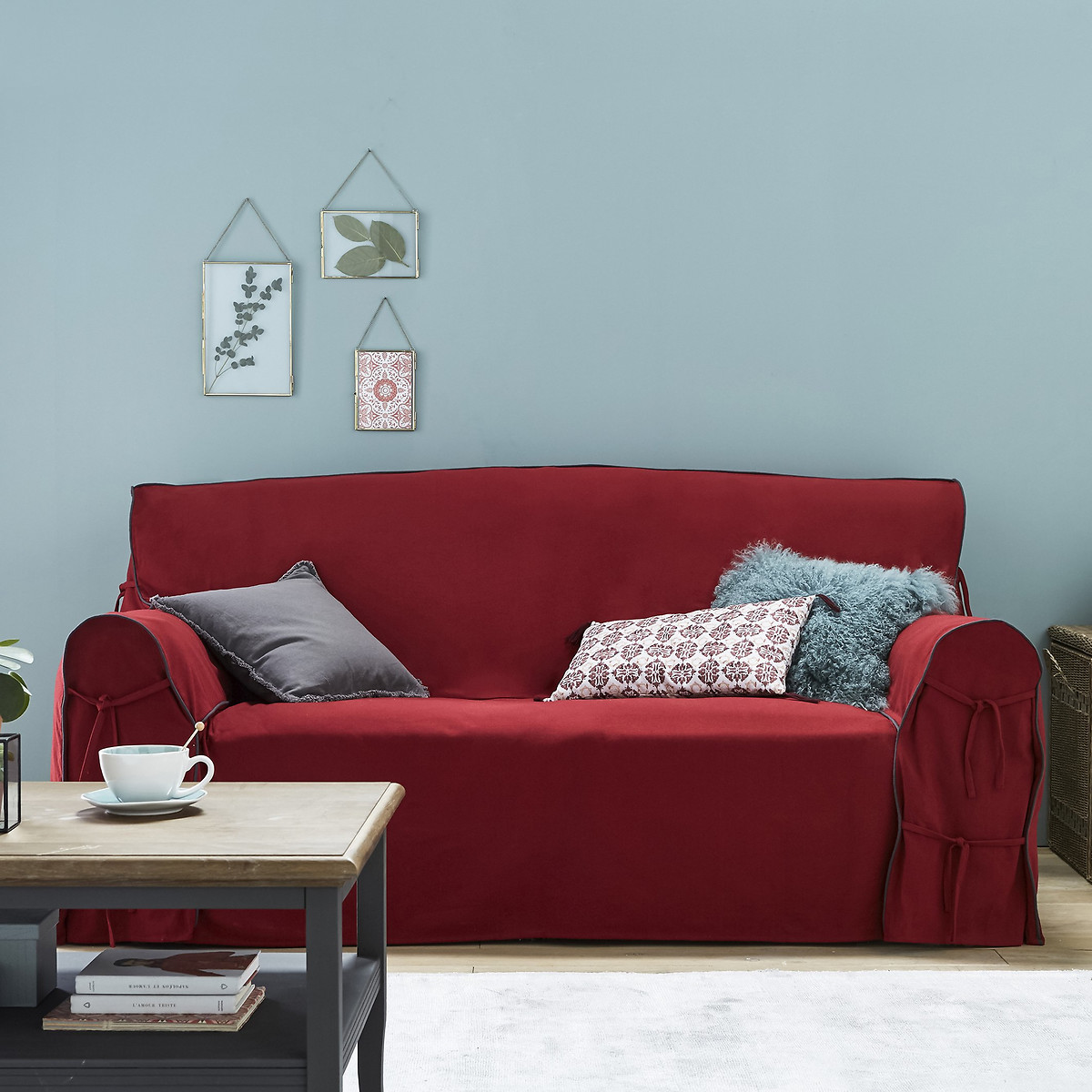 Federa a righe cotton-linen federa divano cuscino cuscino Protector 4 colori per cuscino letto divano decorazione Beige 