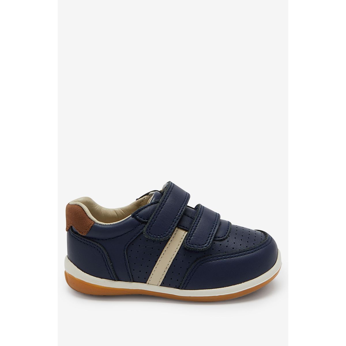 Chaussures de marche b b en cuir large bleu marine Next La Redoute