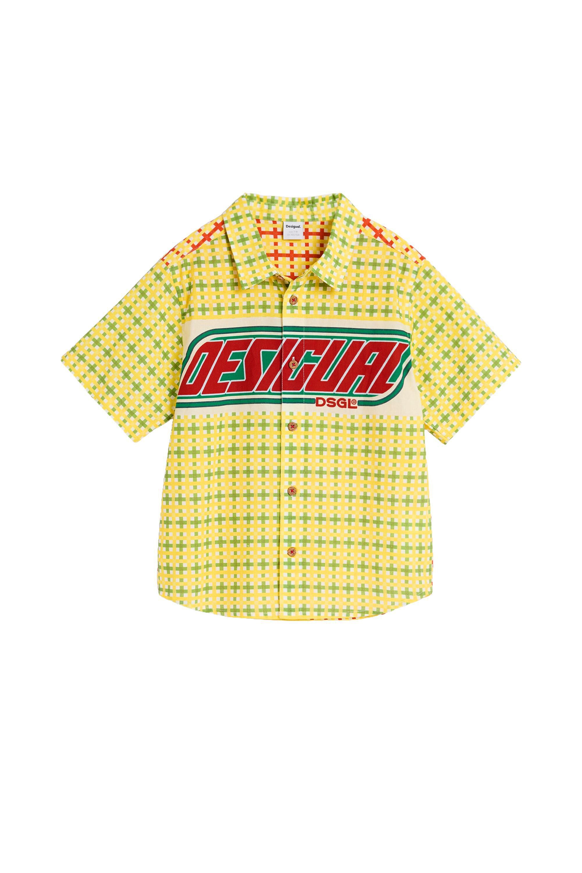Chemise à carreaux avec logo, DESIGUAL