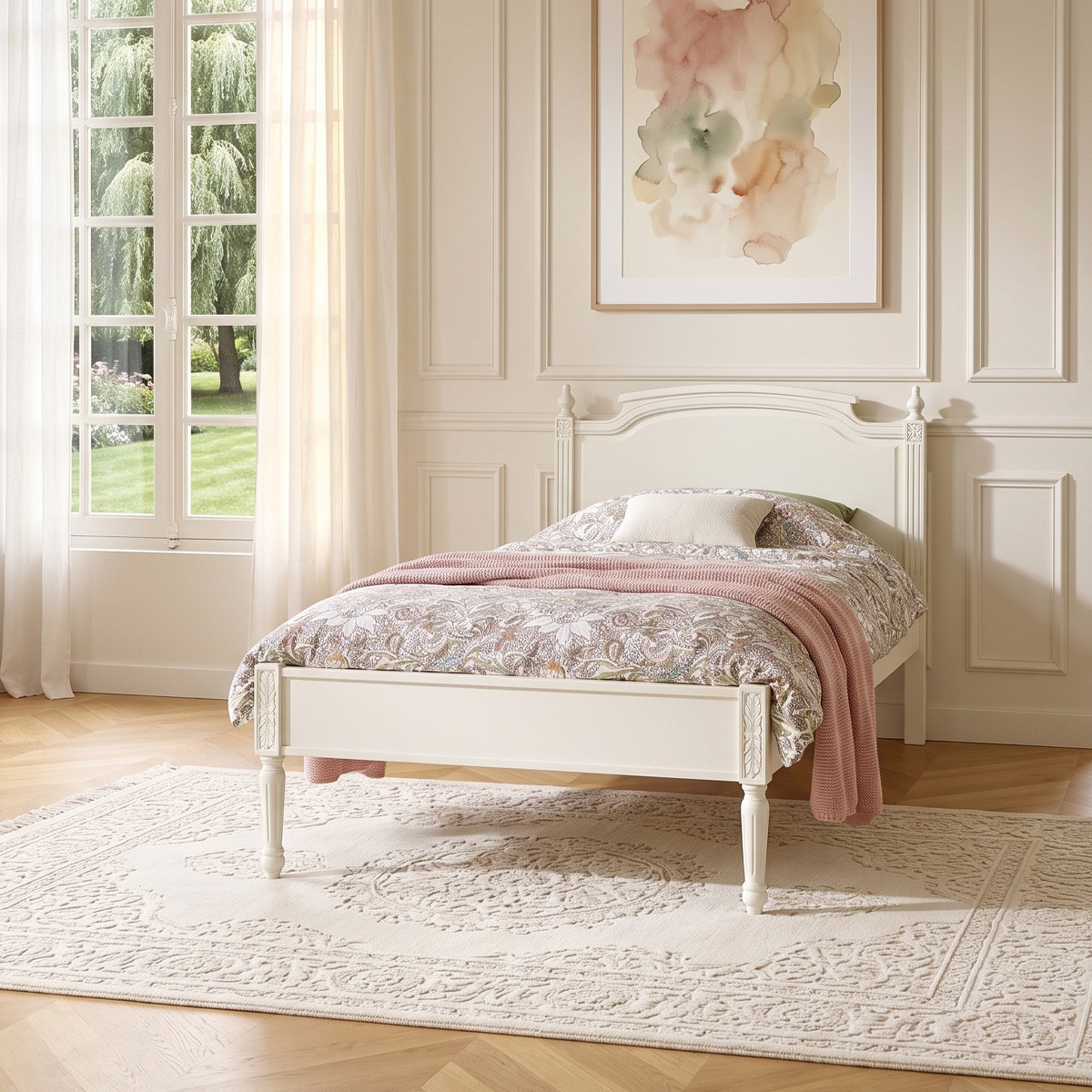 Lit 90x190 en acacia HANNAH, ROBIN DES BOIS