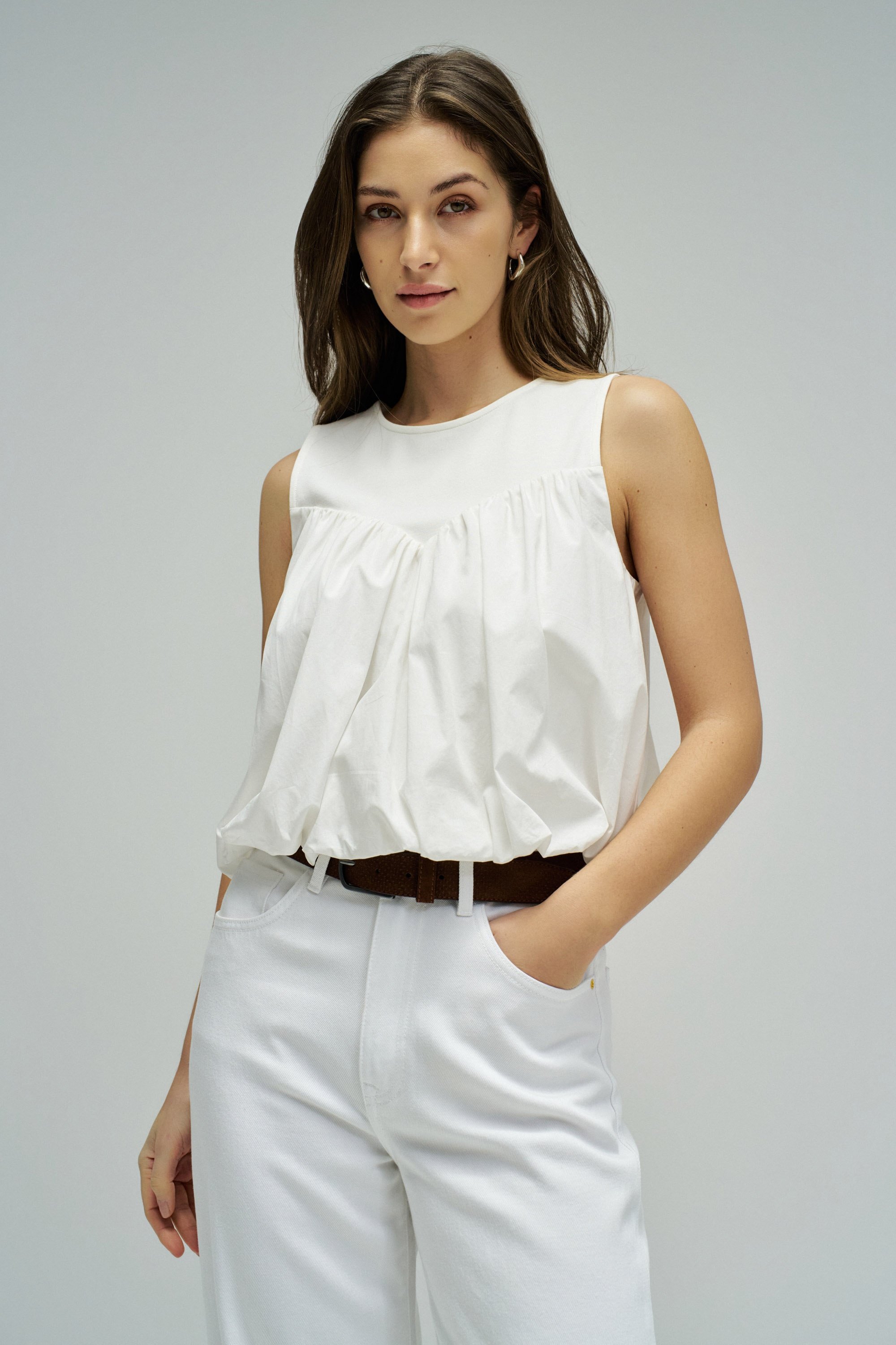 TOP AVEC EFFET COQUILLAGE, SALSA JEANS