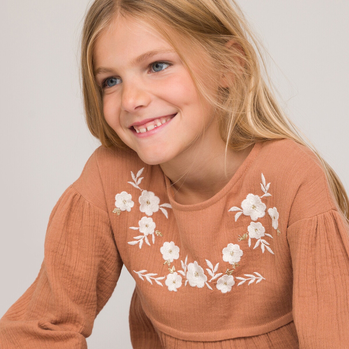 Robe broderie fille La Redoute