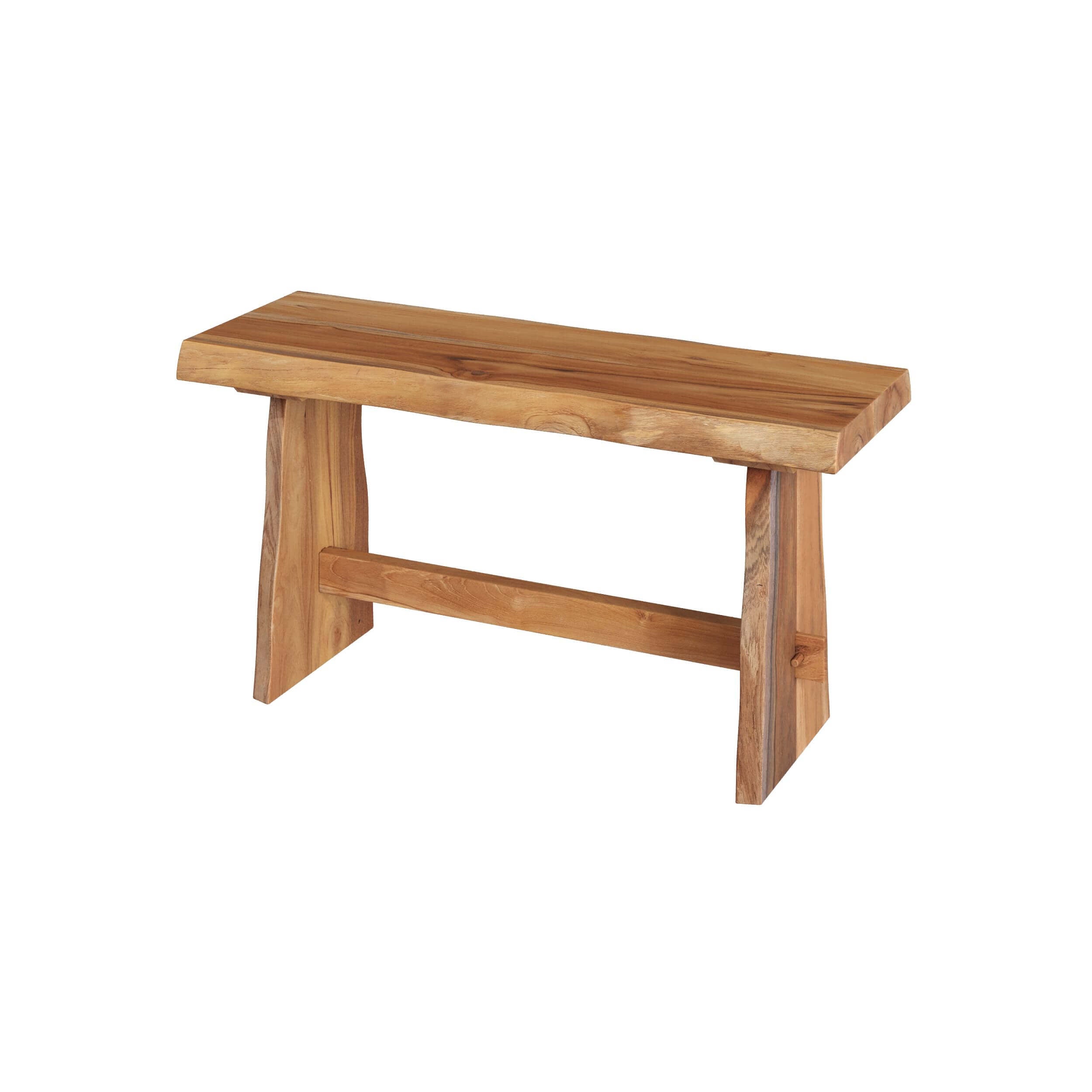 Banc 2 places en bois de teck recyclé 90 cm - VIC, MAISON PAVANE