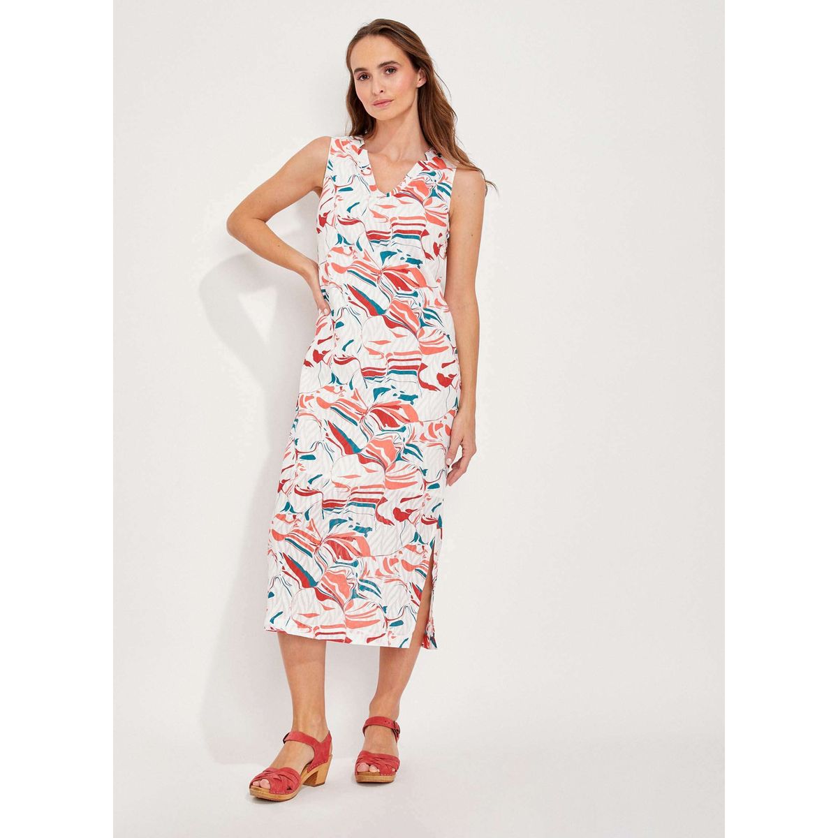 Robe Imprimée Animaux Coast Taille 8 – Manches 3/4, Doublée, Occasion Très Bon état