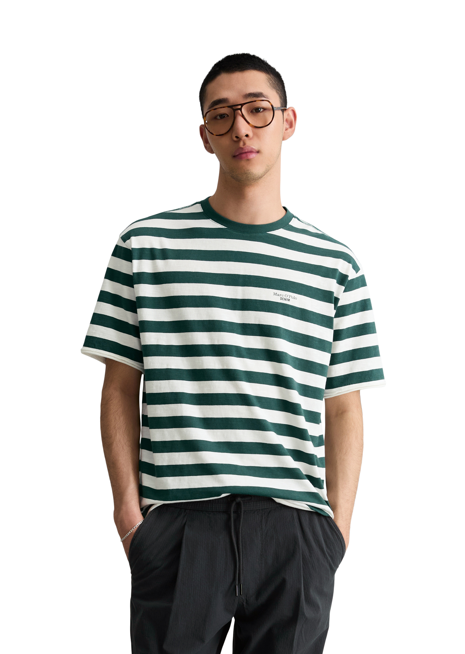 T-shirt relaxed en coton bio doux, MARC O’POLO DENIM