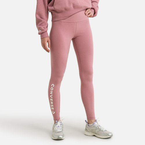Wordmark logo print leggings in cotton mix, pink, Converse