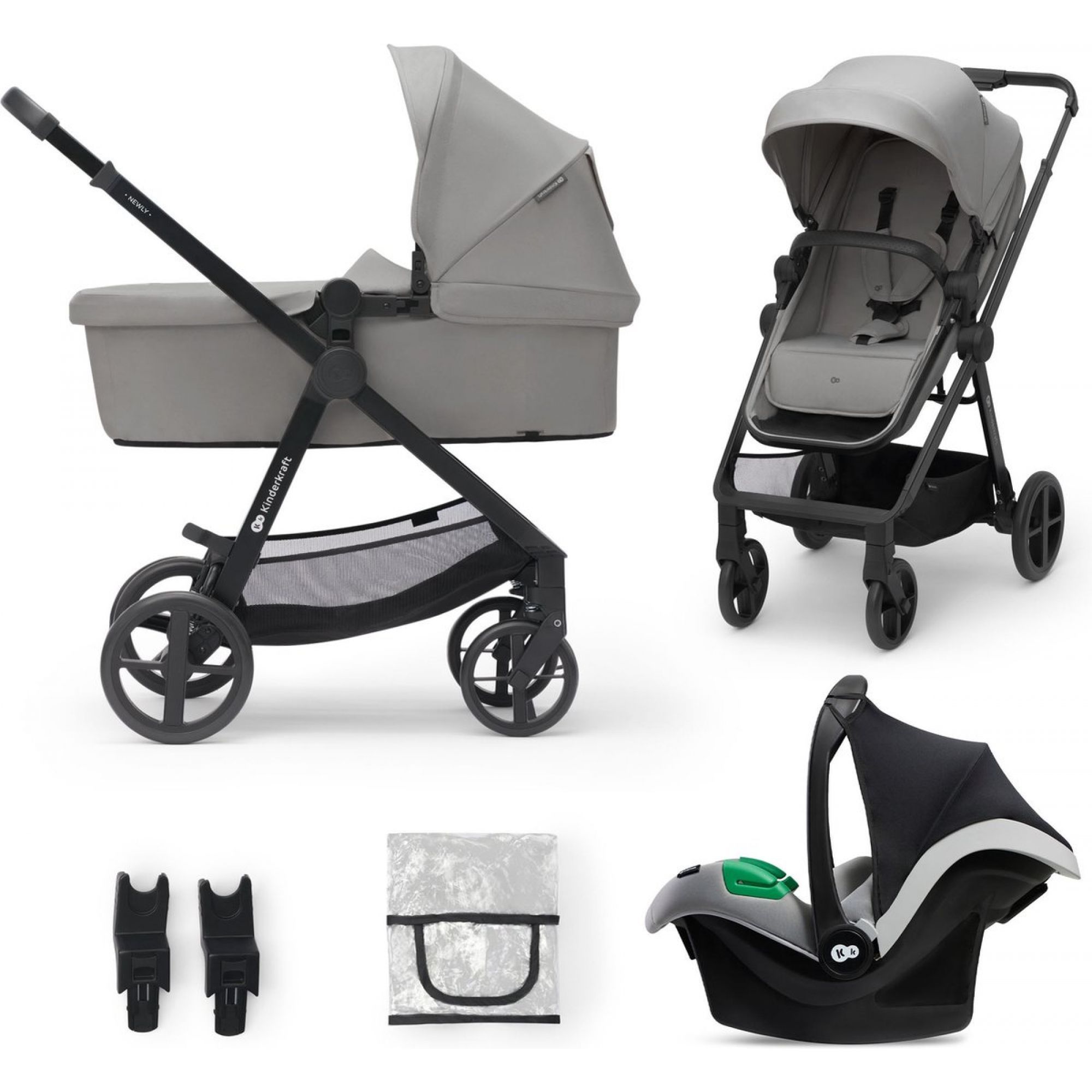 Poussette trio Newly + siège auto Mink Pro, KINDERKRAFT