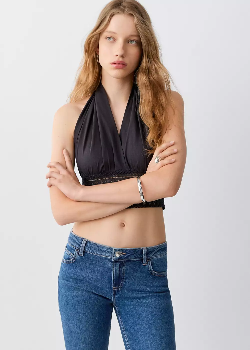 Jean low waist flare, MANGO TEEN