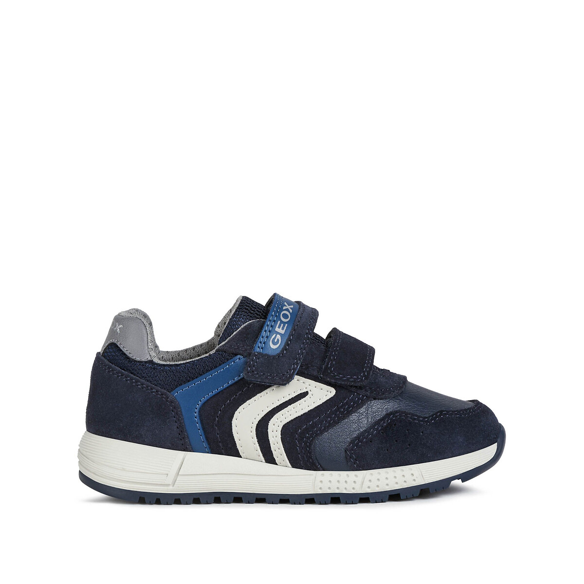 Image of Kids Alben Breathable Trainers in Leather with Touch 'n' Close Fastening