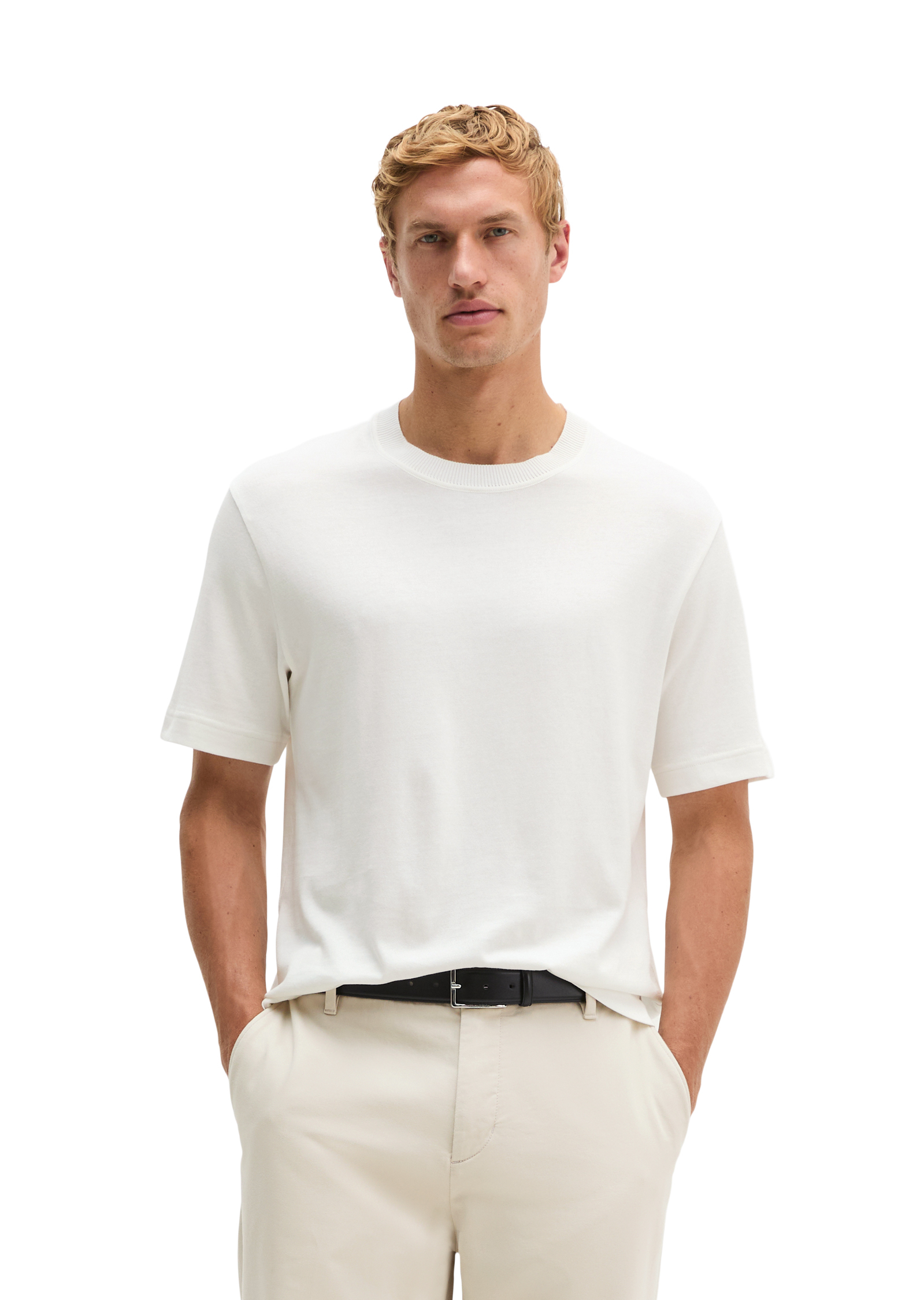 T-shirt coupe classique en jersey de coton bio léger, MARC O'POLO