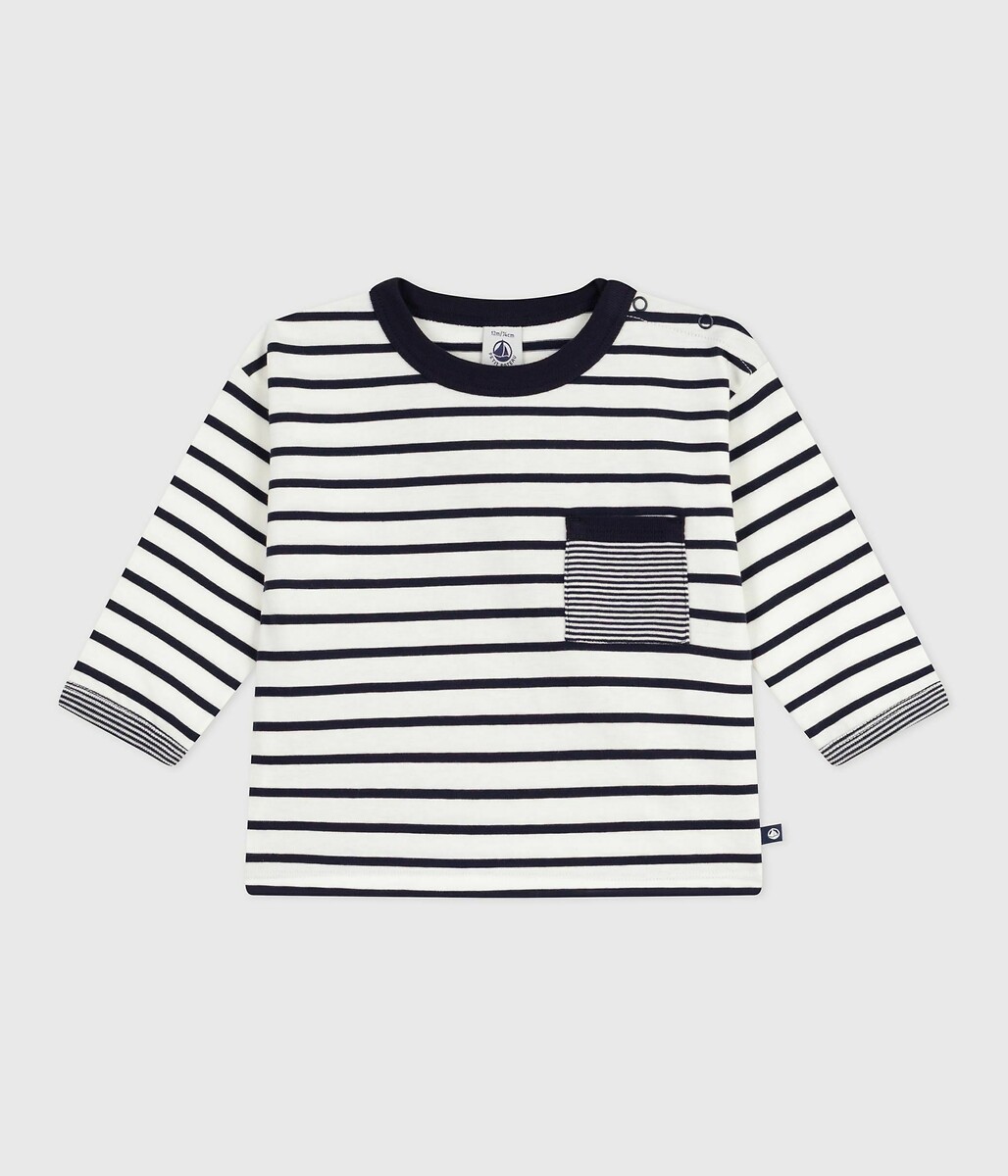 T-shirt en coton à manches longues, rayé