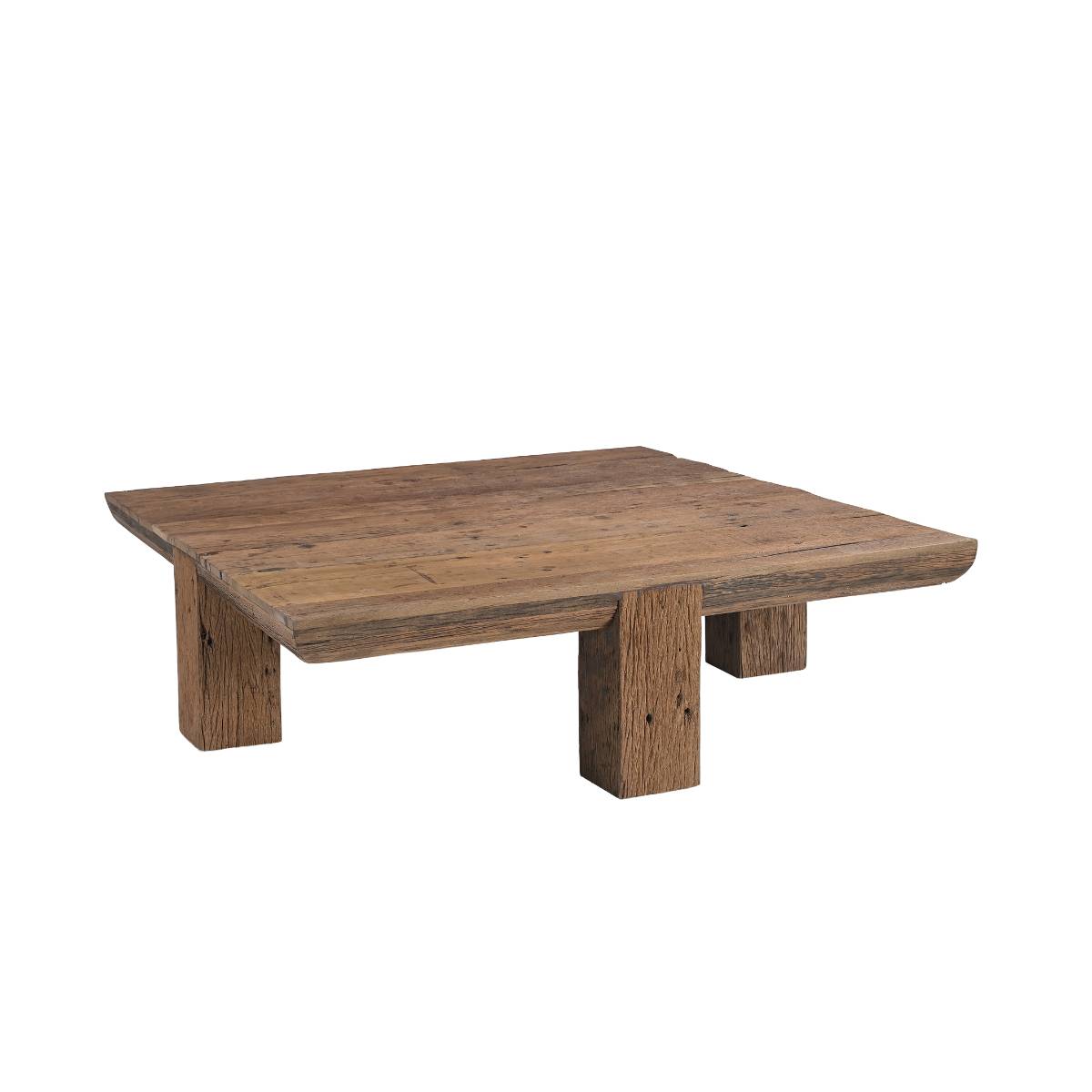 Table basse carrée en bois recyclé CAPUCINE, MADE IN MEUBLES