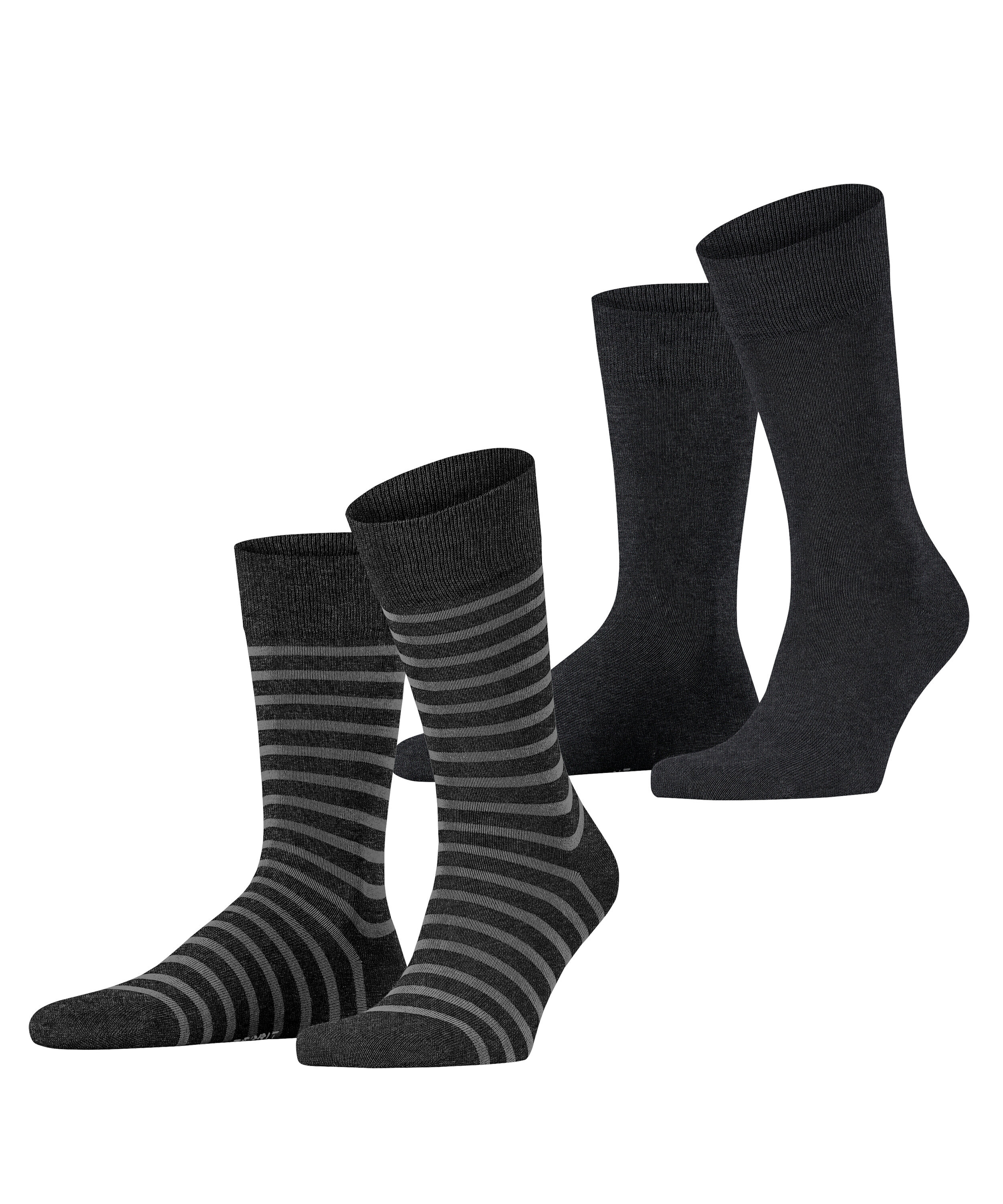 Chaussettes Fine Stripe 2-Pack Opaque, ESPRIT
