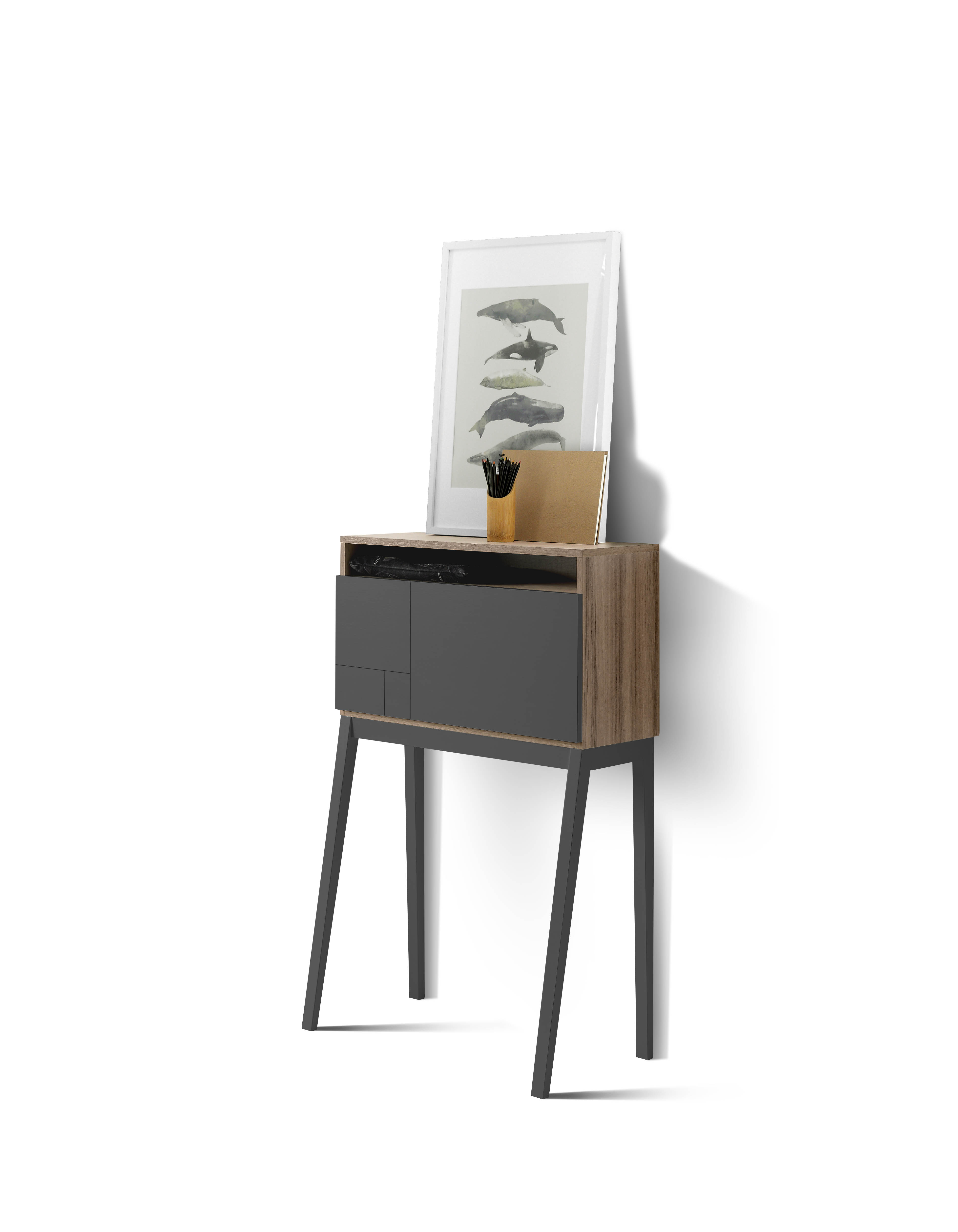 Bureau en placard porte rabattable, BRISTOL, HERDASA
