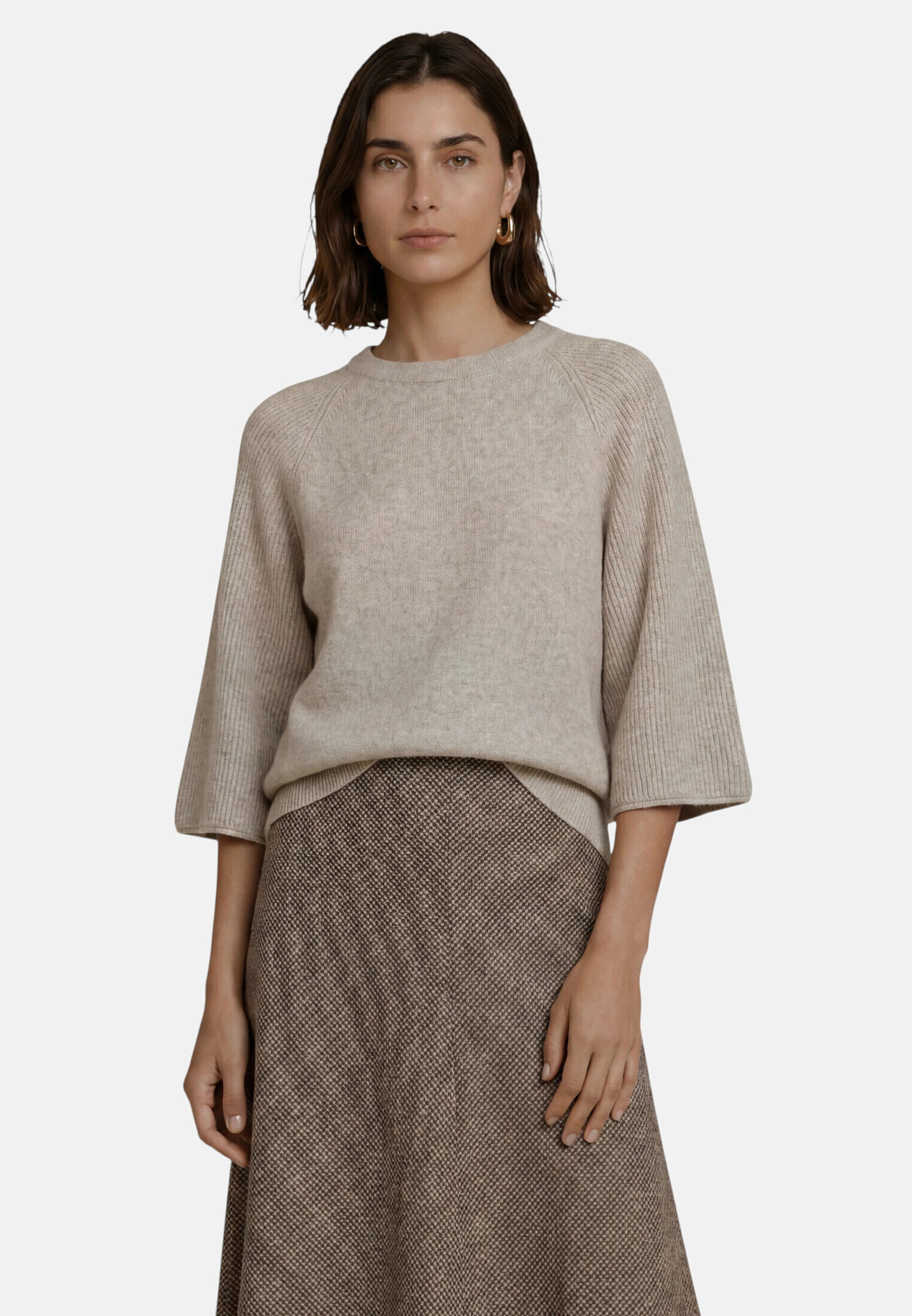 Pull-over en maille à manches chauve-souris, ZERO