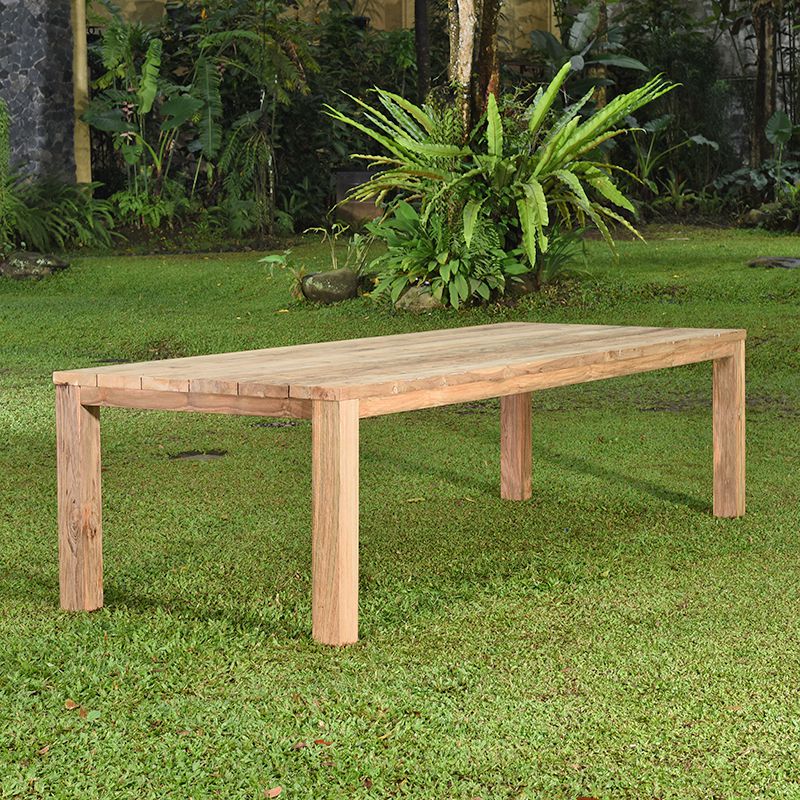 Table en teck recyclé 240 x 100 cm - CALLAO, GECKO JARDIN