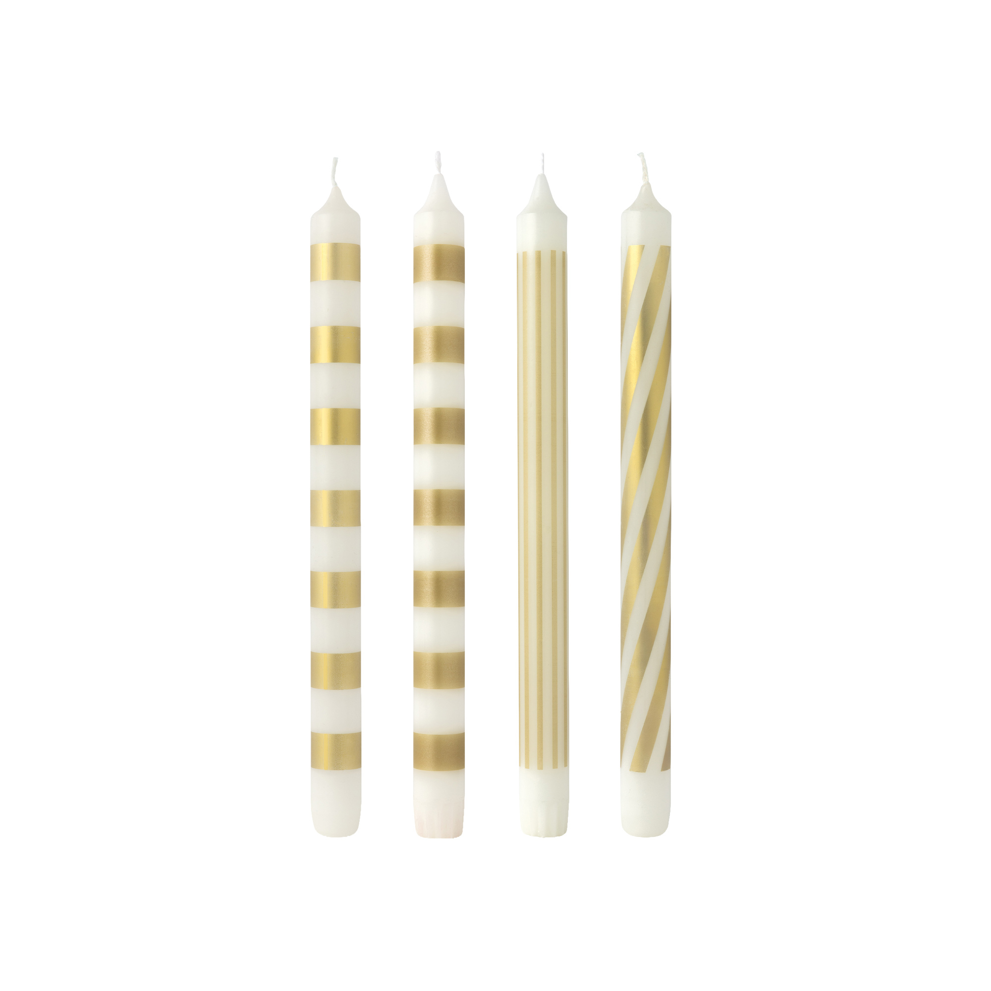 Bougies Longues Blanc/Doré, 4 Pièces CHRISTMAS CHIC, VILLEROY & BOCH