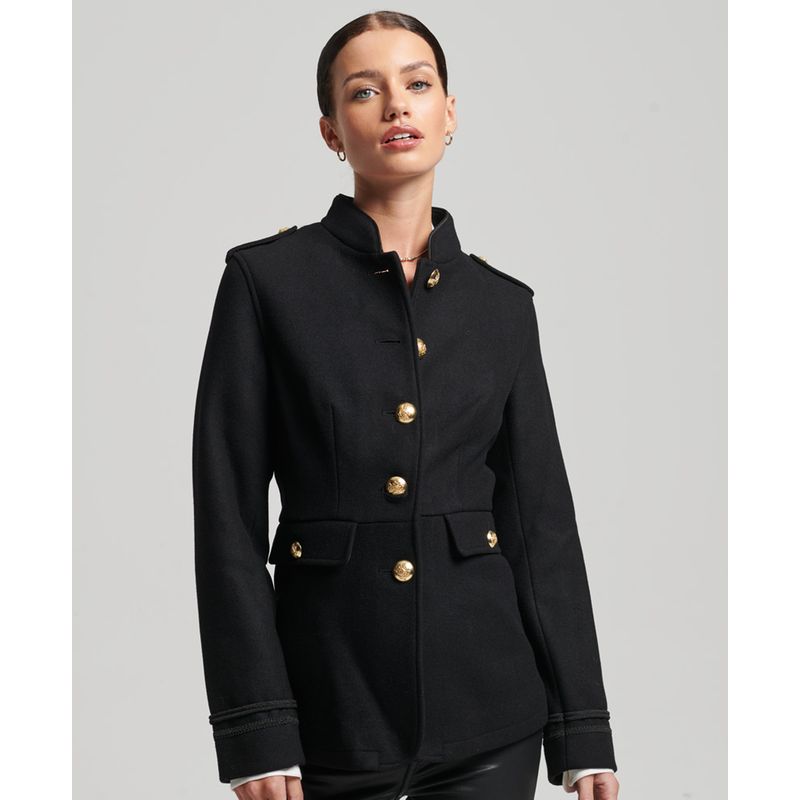 manteau femme style militaire noir