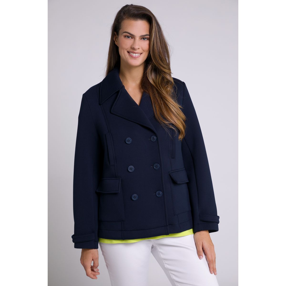 Caban Scuba coupe carr e col revers