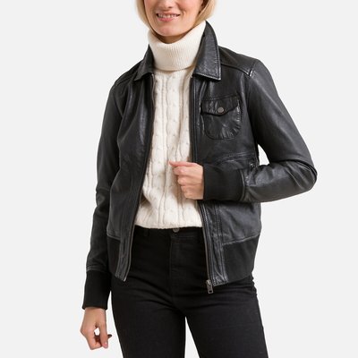 Girl Leather Zipped Jacket OAKWOOD