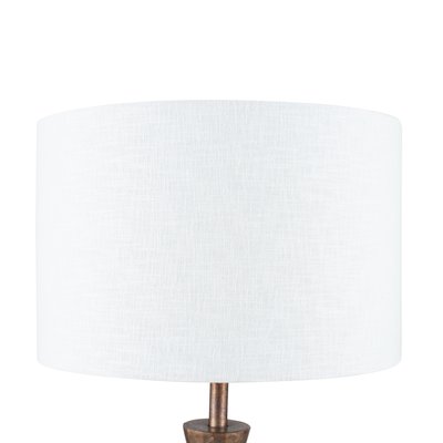 30cm White Linen Drum Lampshade SO'HOME