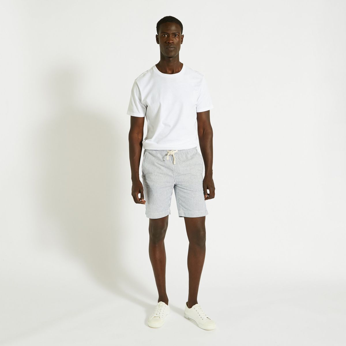 Bermuda rayé online homme