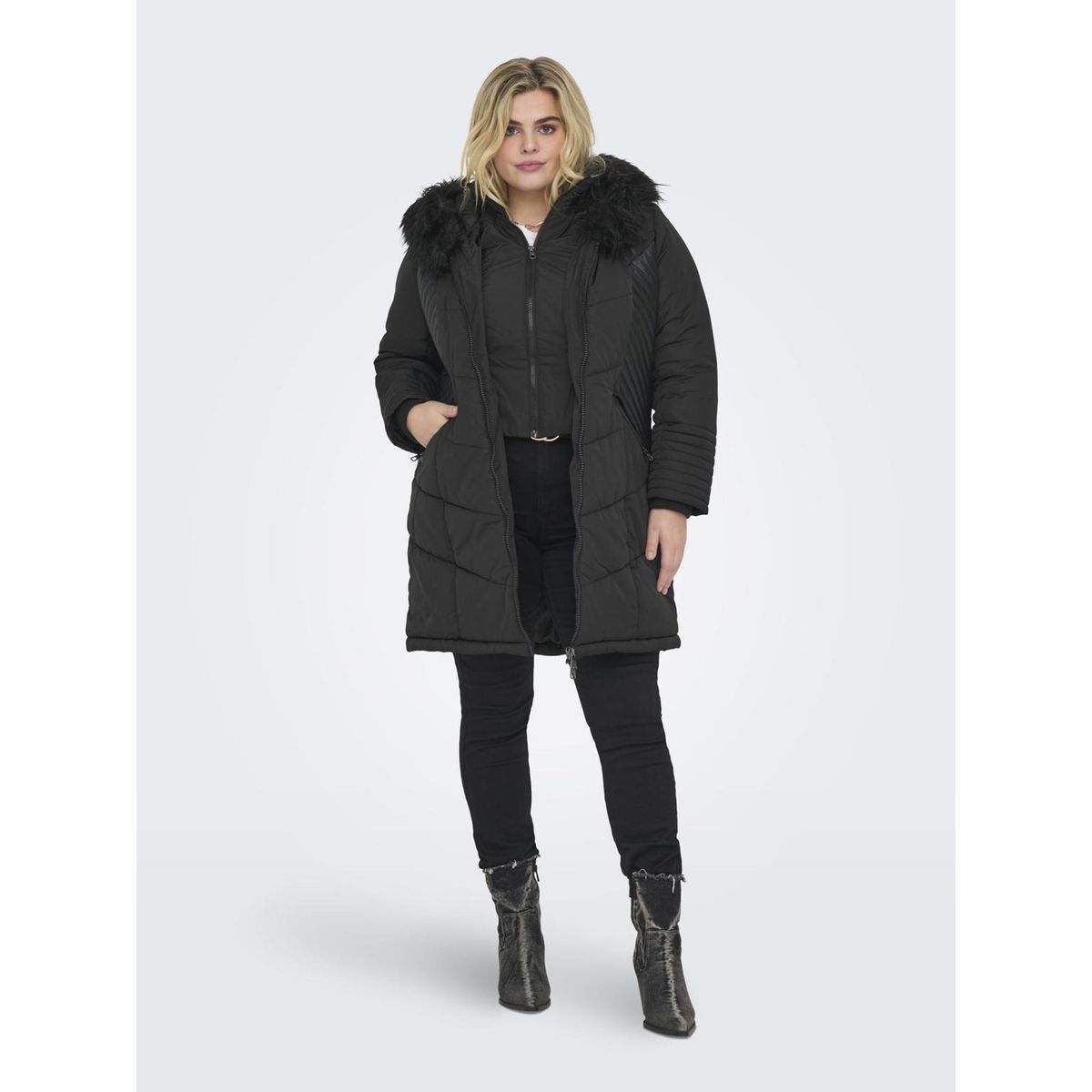 Manteau Vestes matelassées Capuche Curve, ONLY
