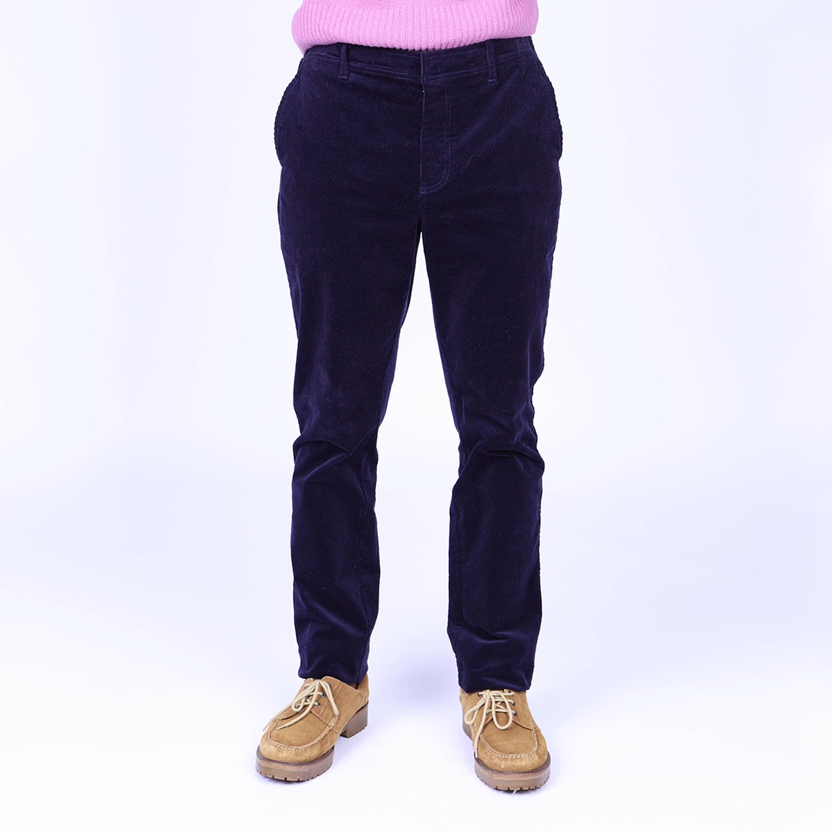PANTALON HOMME CHINO BLEU MARINE, MISE AU GREEN