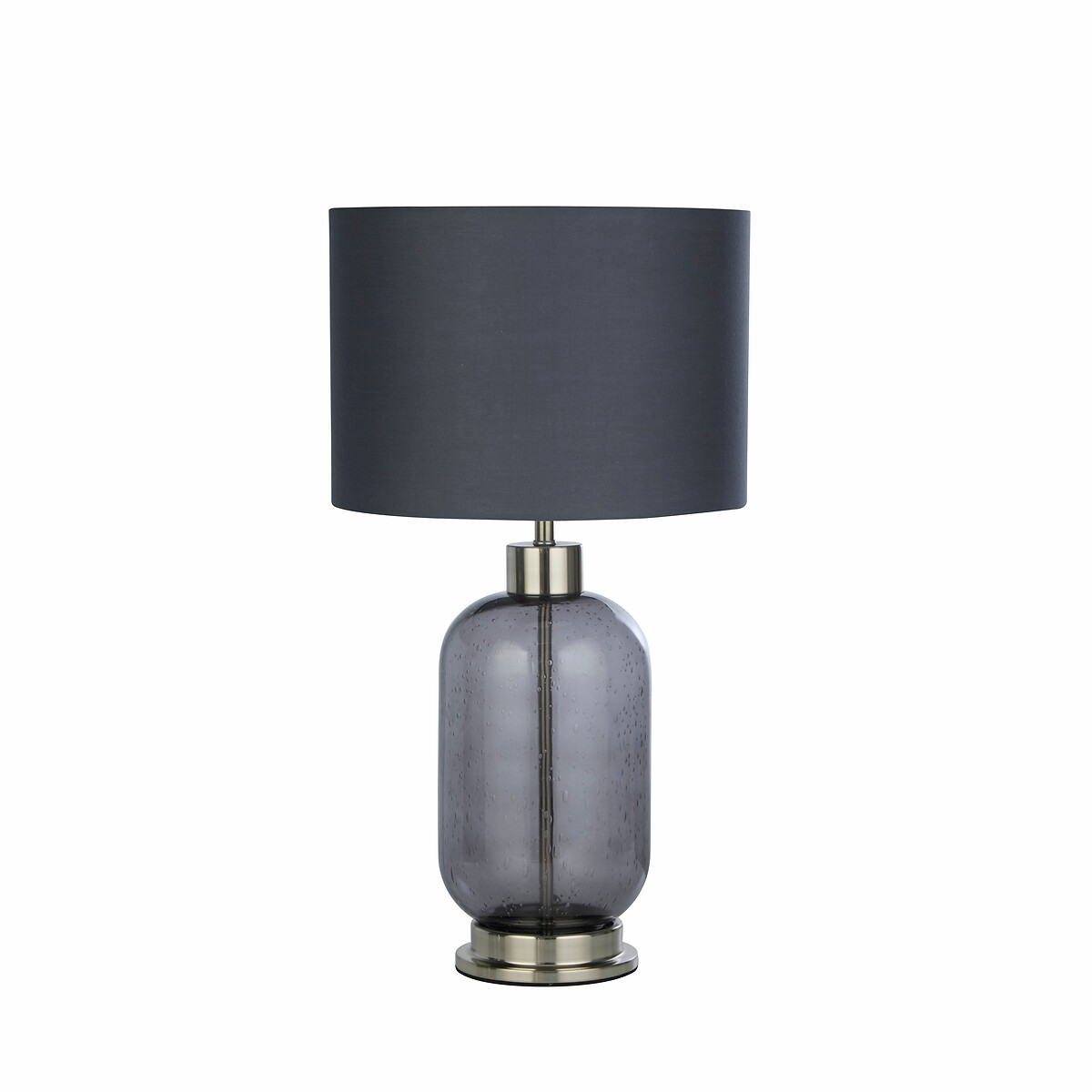 Belford Smoked Glass and Nickel Table Lamp, SO'HOME