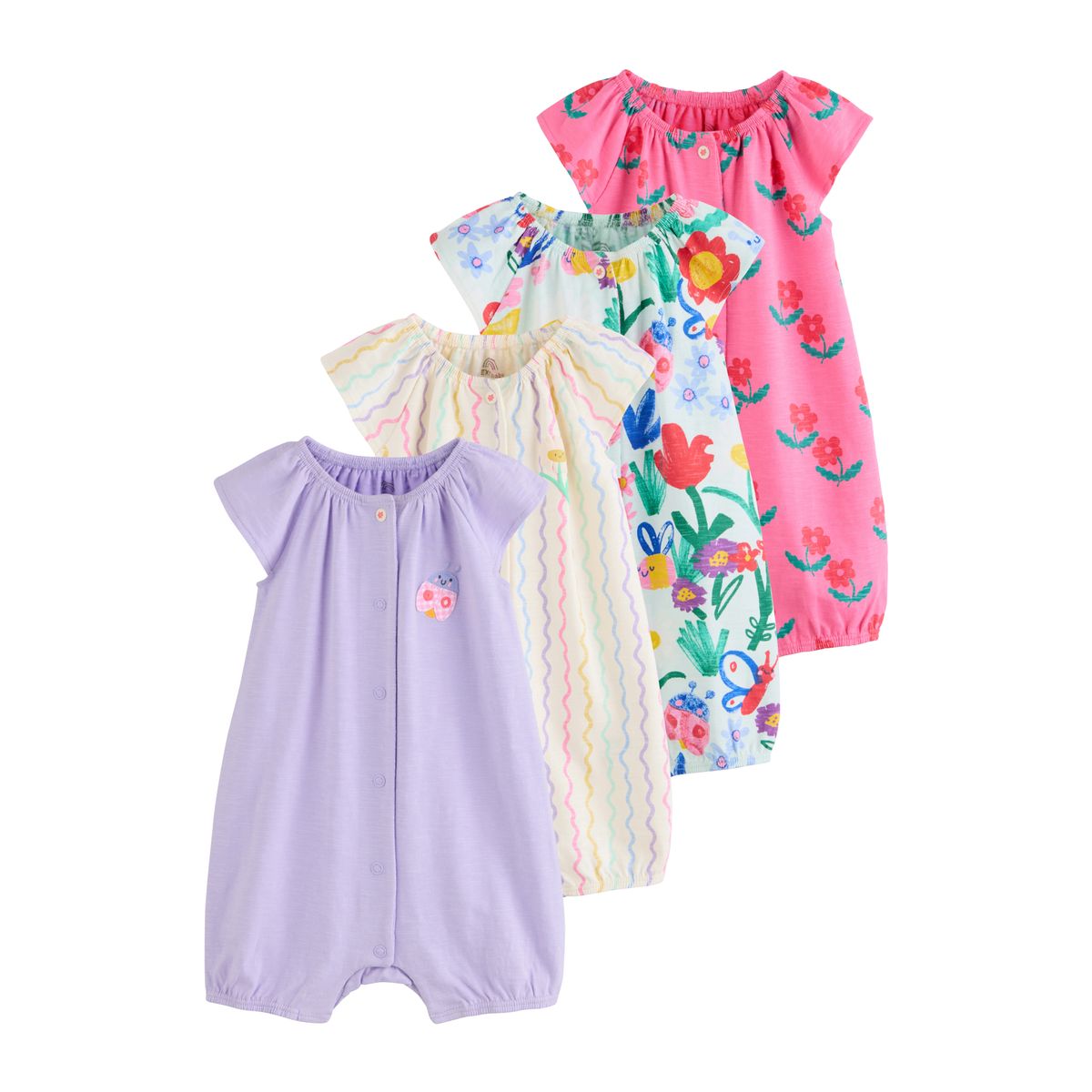 Barboteuses en jersey, lot de 4, NEXT