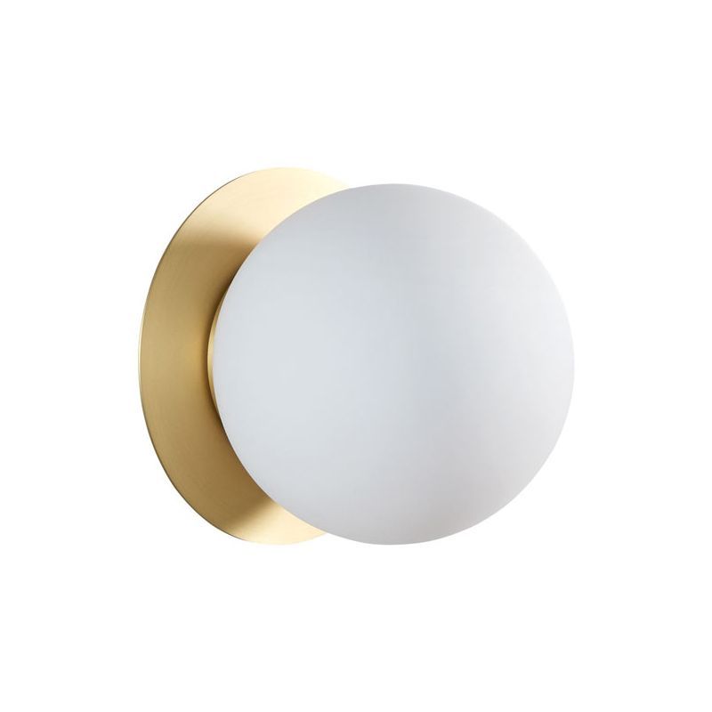 applique salle de bain alix laiton mat et verre opale ip44