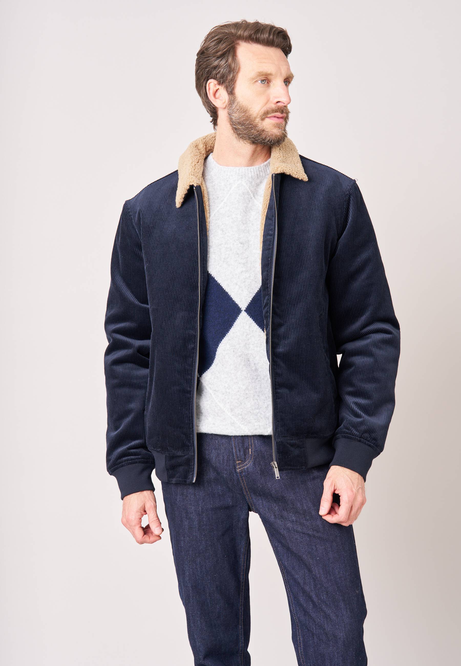 Blouson homme en velours côtelé 100% coton CREWEL, DEELUXE
