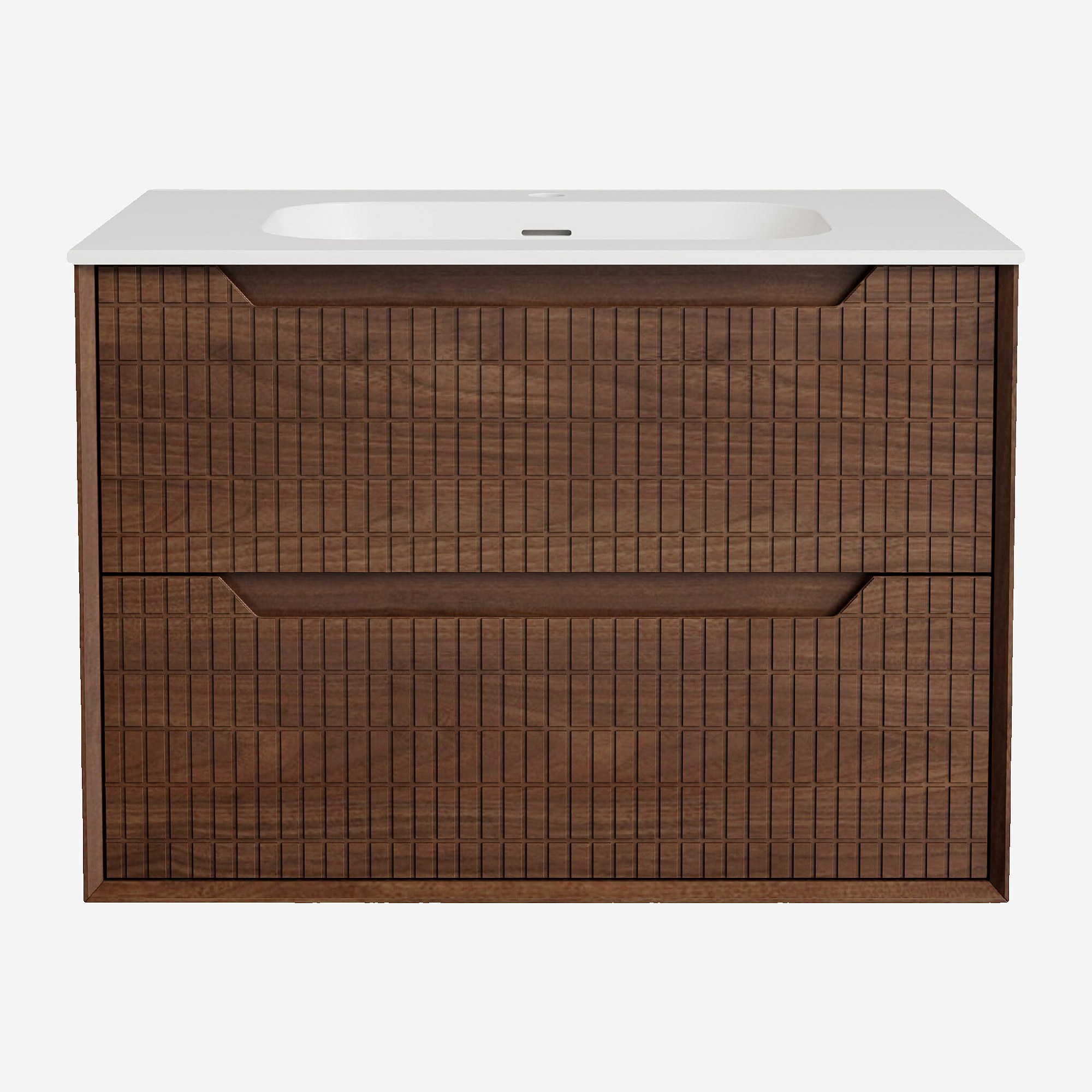 Meuble simple vasque frêne, contreplaqué, panneau et dérivés de bois CASSIAN, HABITAT