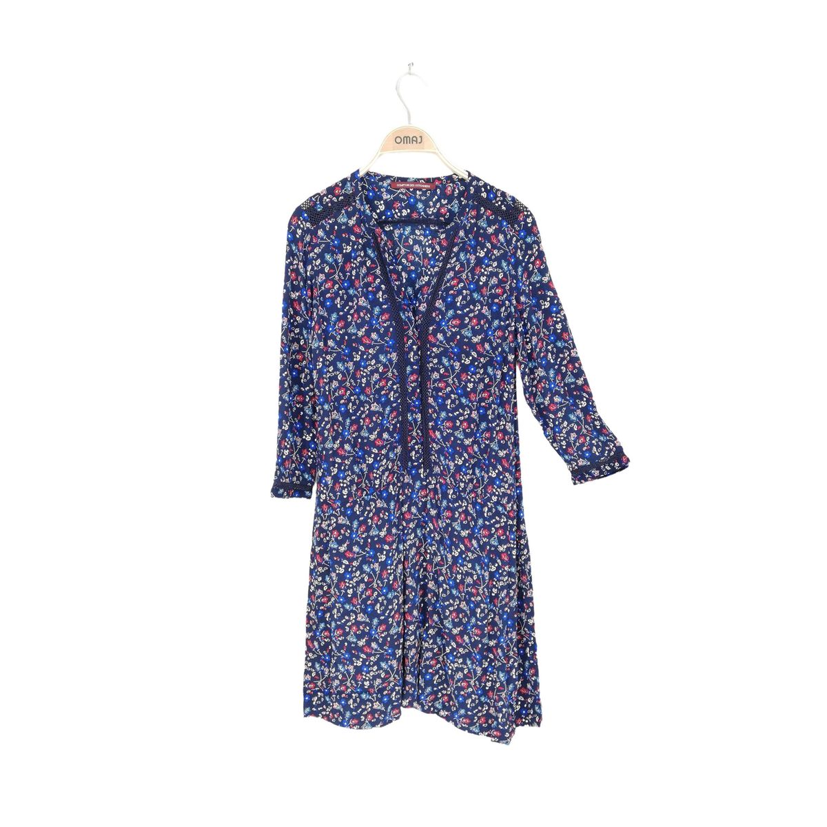 Robe Comptoir Des Cotonniers Bleu Et Blanc à Boutons - Taille 38, 87cm, Coton, Très Bon état