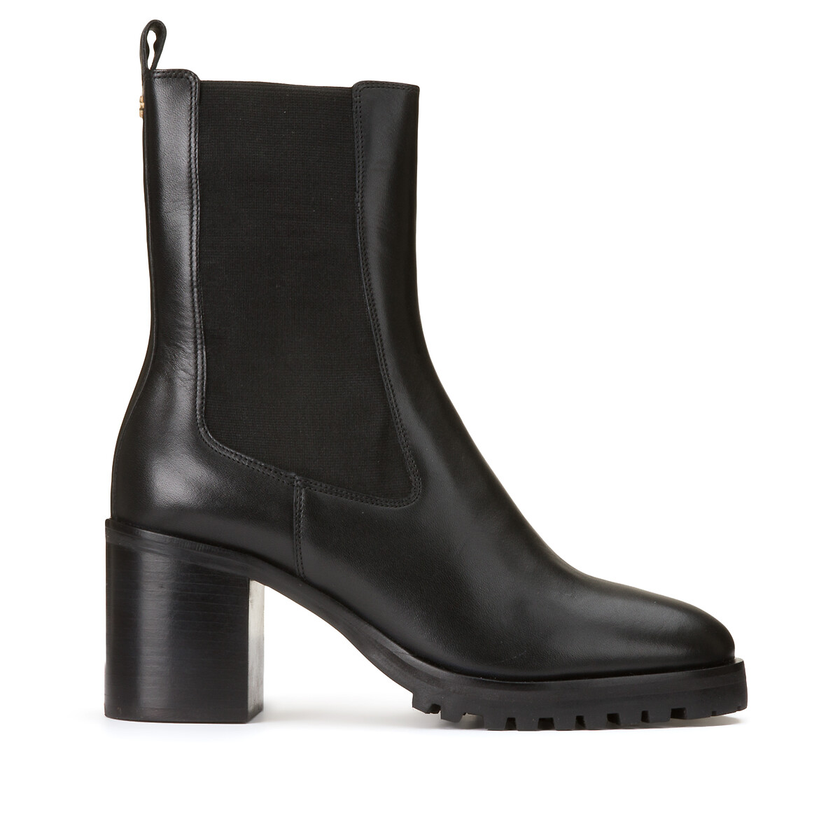 Zelici Leather Chelsea Boots with Block Heel