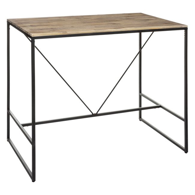 Table Haute Design Industriel Edena Couleur noir <span itemprop=