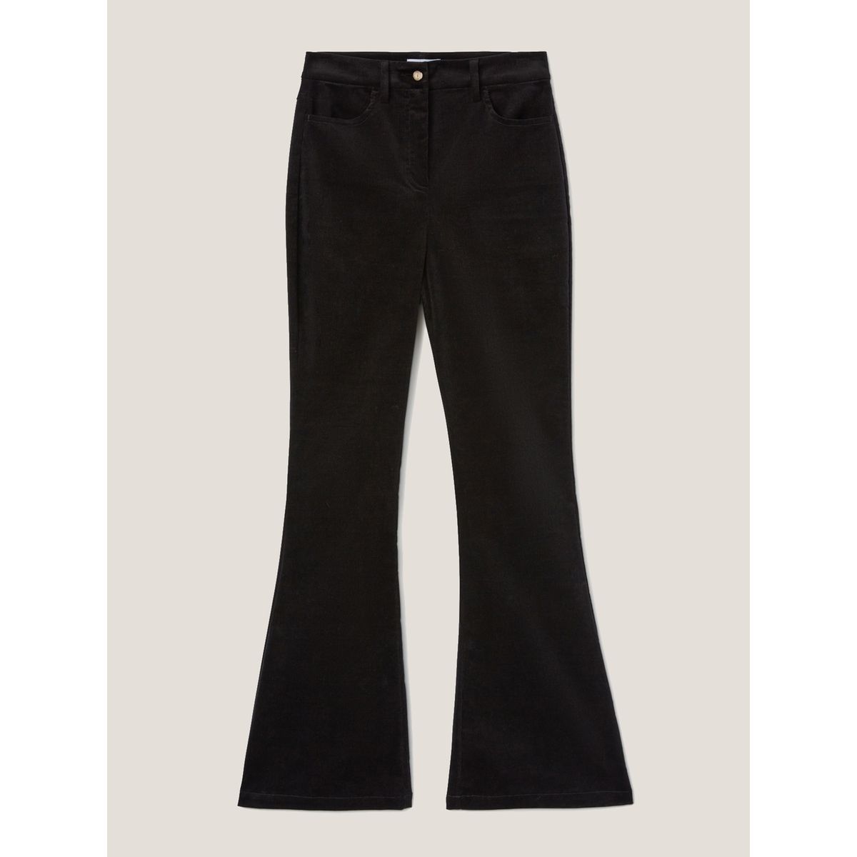 Pantalon flare velours noir La Redoute