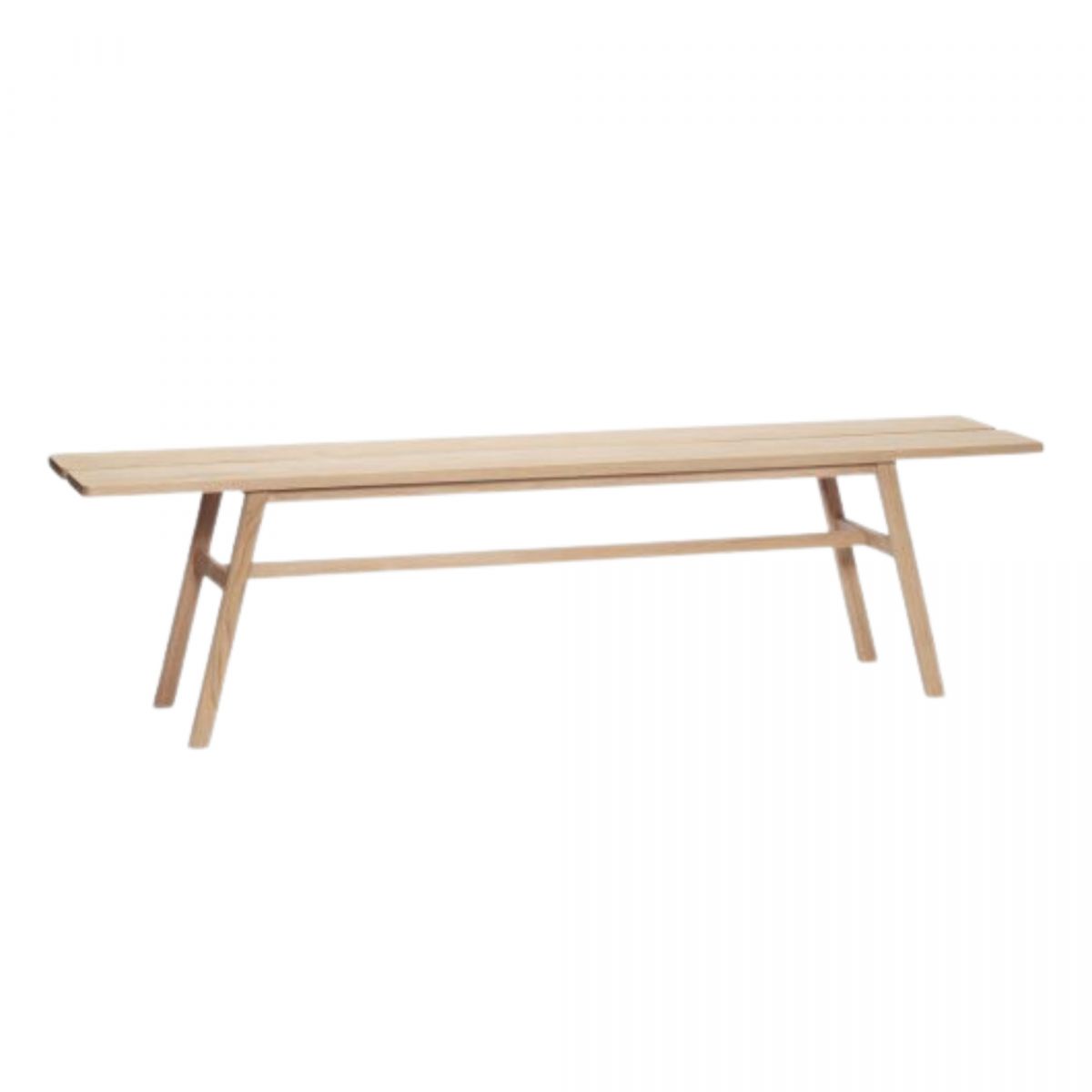 Banc en bois massif, banc noir minimaliste pour cuisine/salon