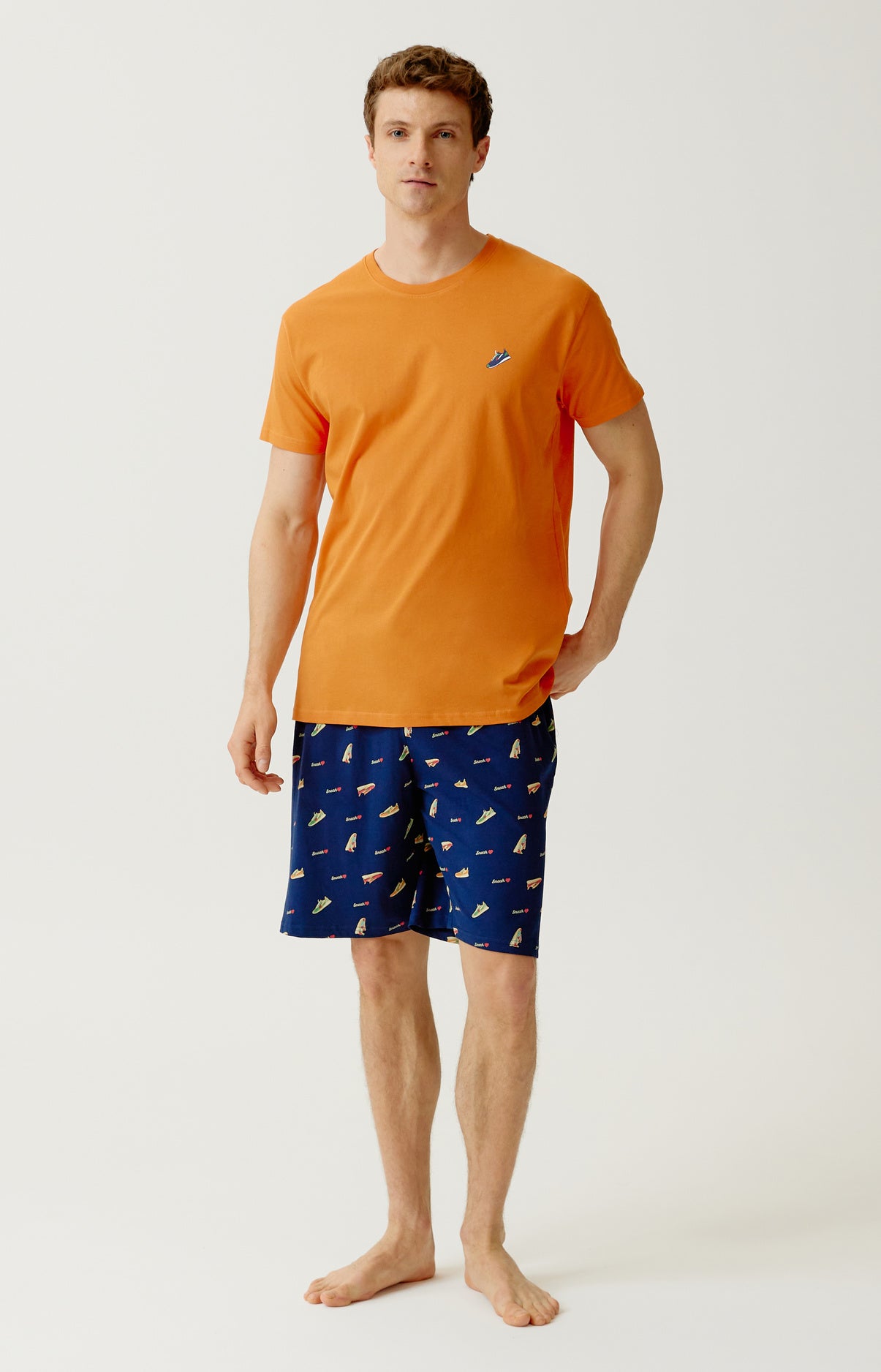 Pyjashort en coton imprimé Baskets, ARTHUR