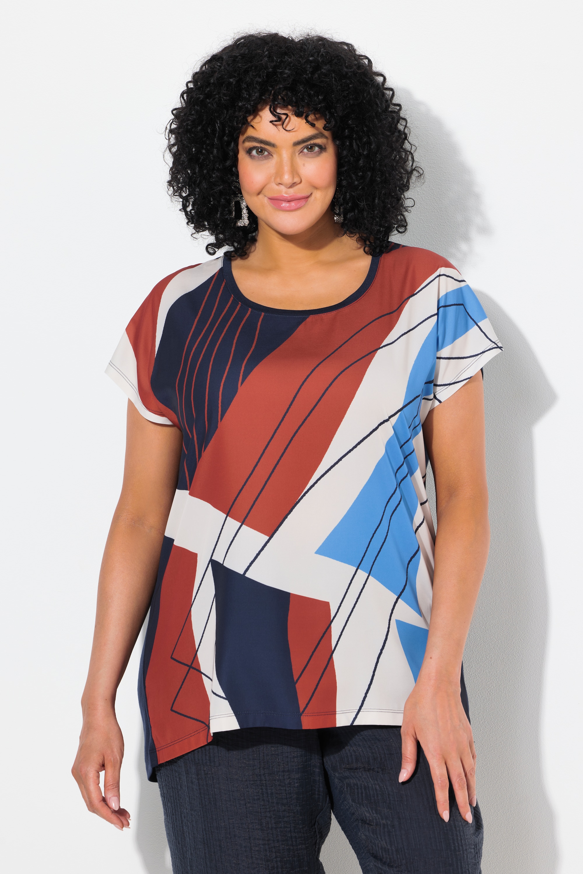 T-shirt oversize. Encolure ronde et manches, ULLA POPKEN