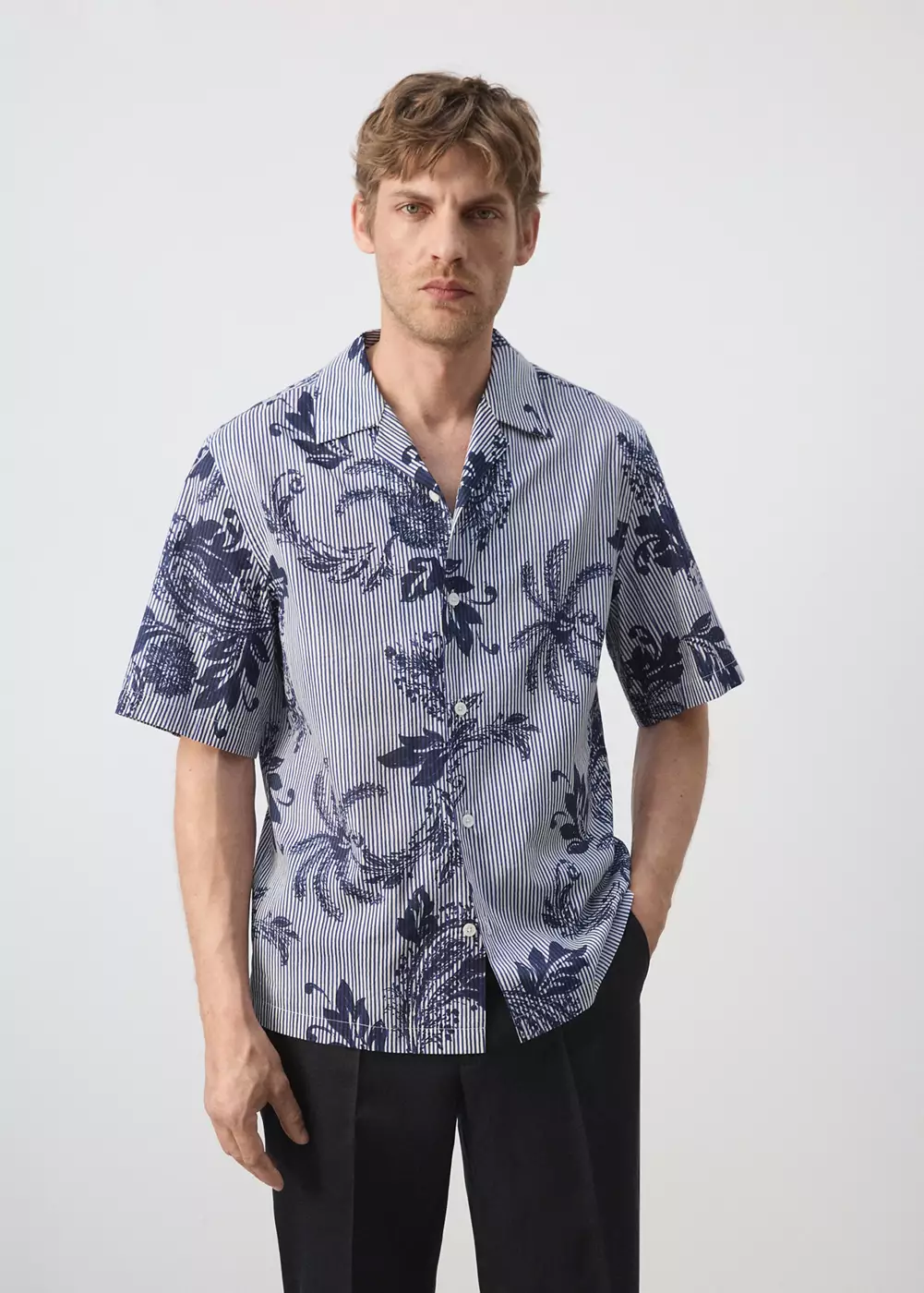 Chemise imprimée 100 % coton, MANGO MAN