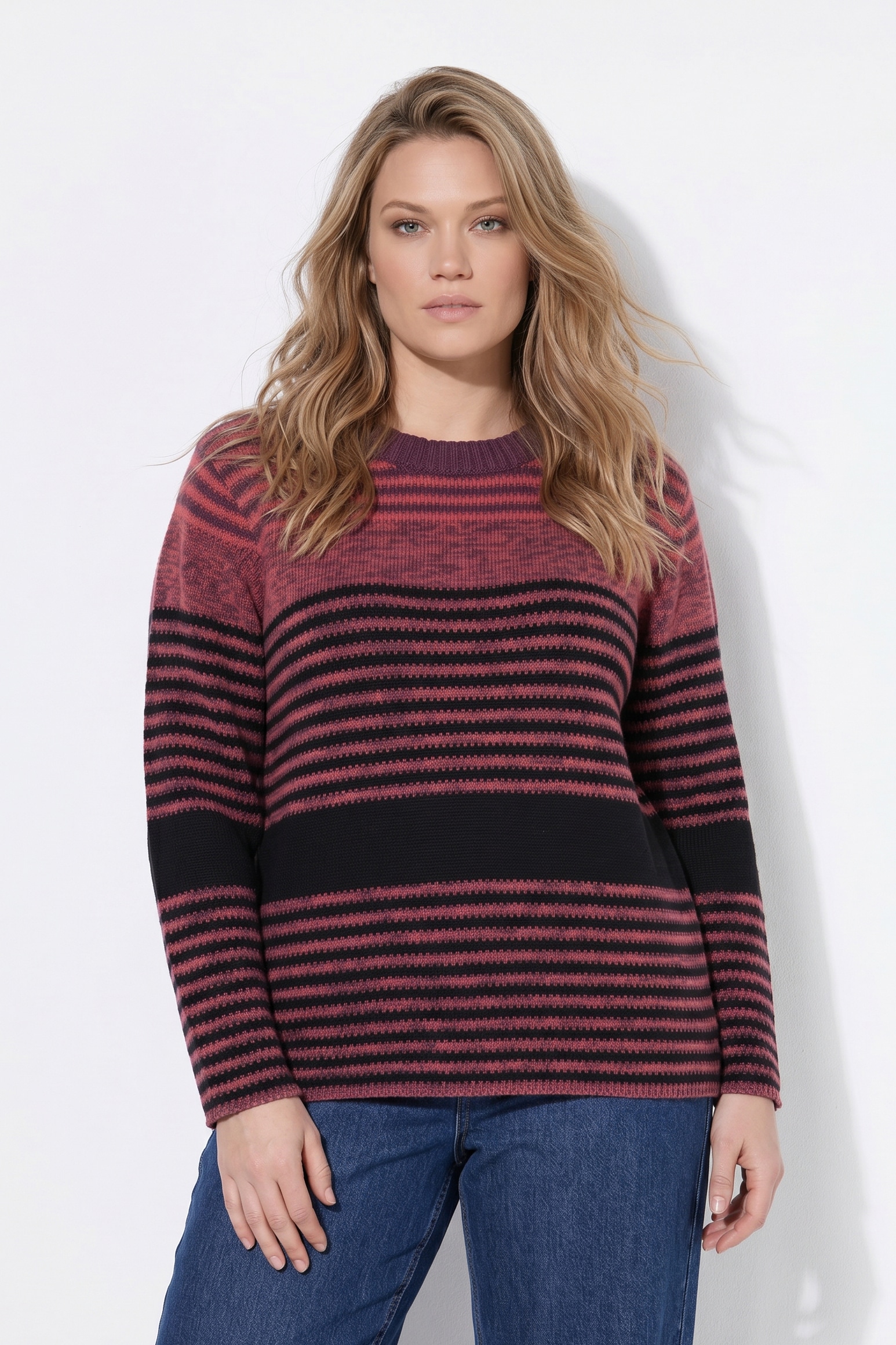 Pull en coton bio, motif à rayures, ULLA POPKEN