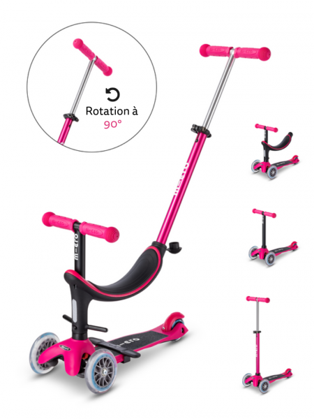 Mini Micro 3en1 Révolution - Rose, MICRO MOBILITY