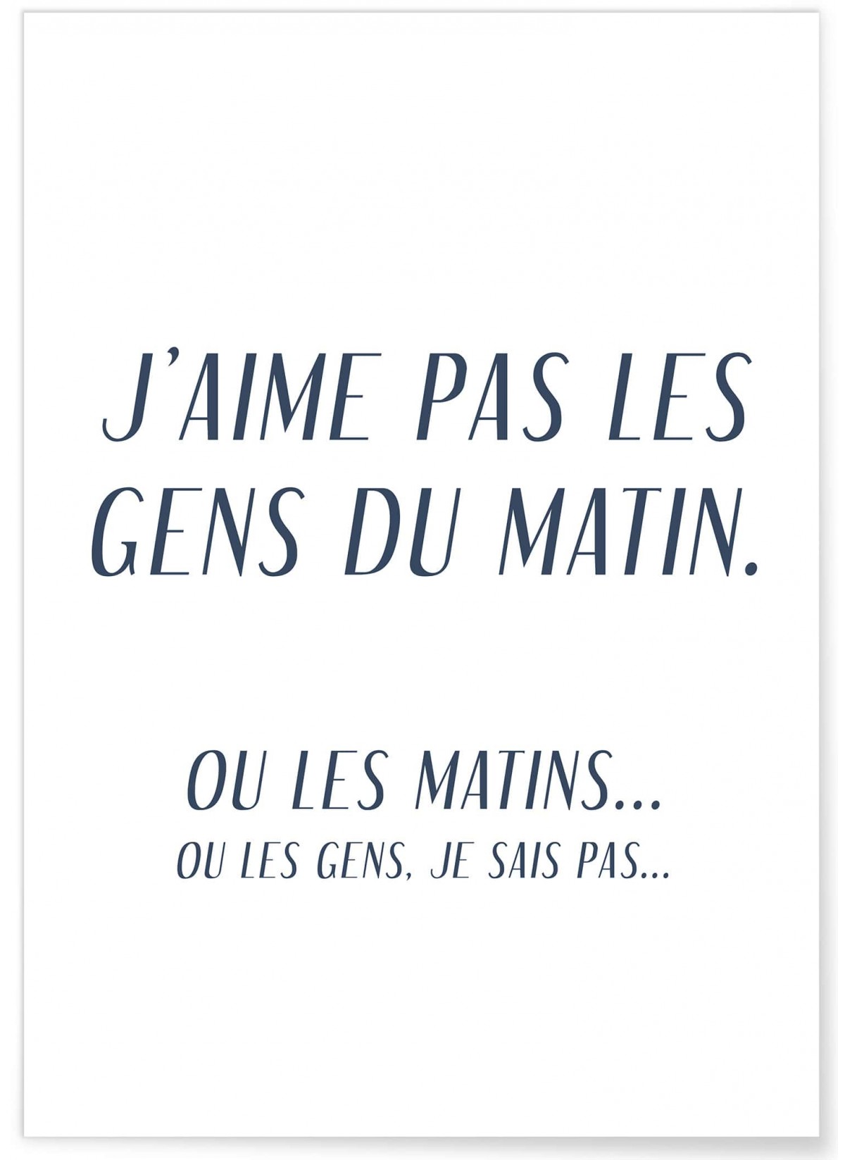 Affiche 'Les gens du matin', L'AFFICHERIE